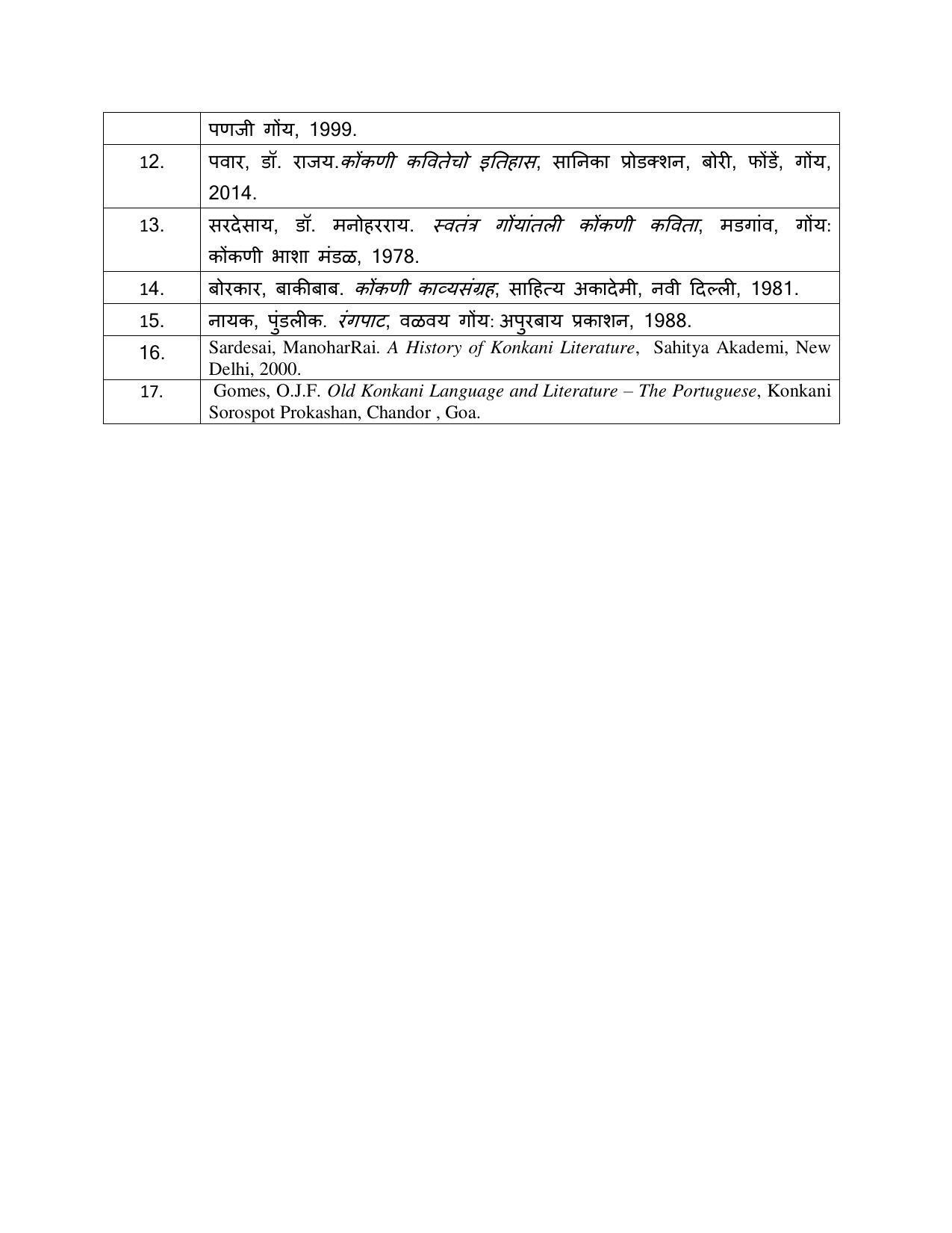 GU ART Konkani Syllabus - Page 3