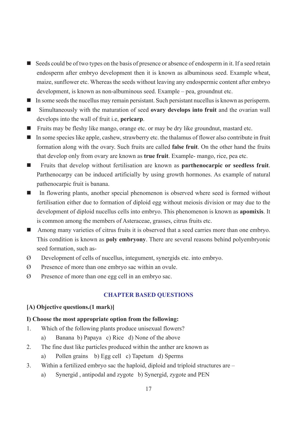 Tripura Board Class 12 Biology English Workbooks - Page 23
