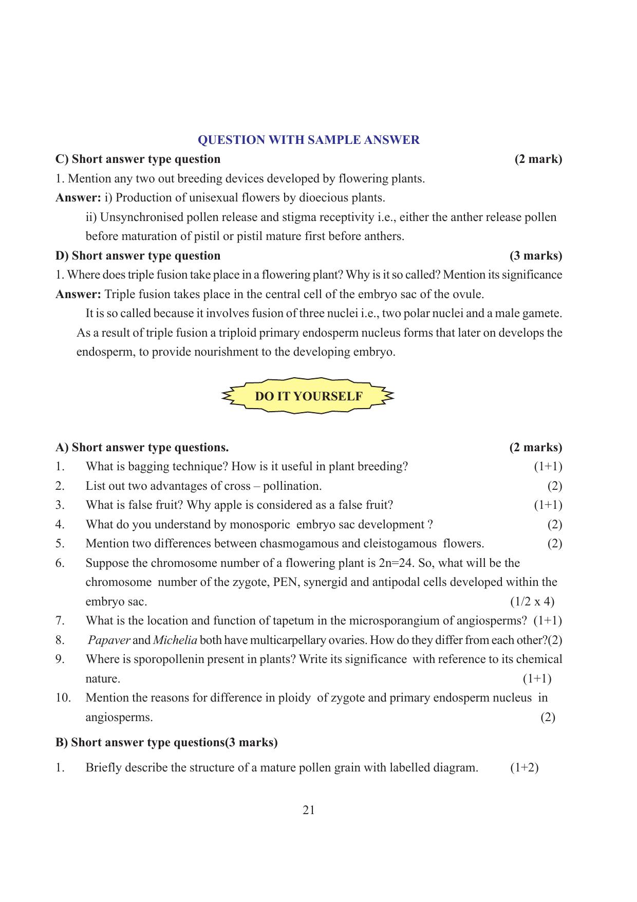 Tripura Board Class 12 Biology English Workbooks - Page 27
