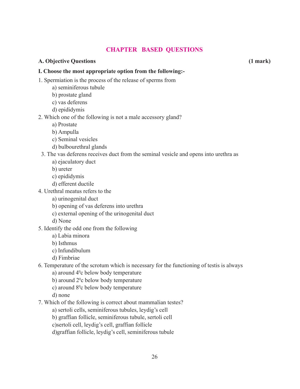 Tripura Board Class 12 Biology English Workbooks - Page 32