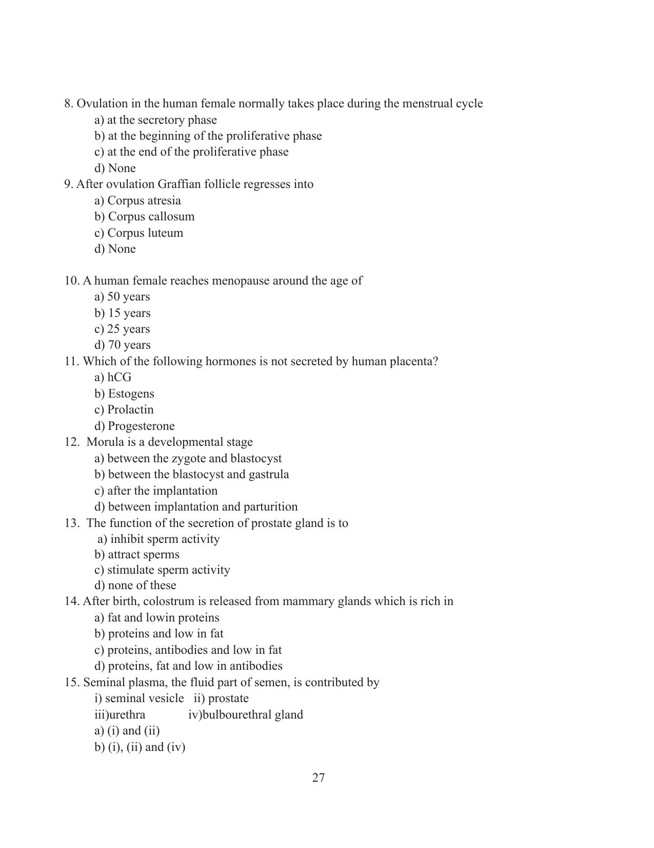 Tripura Board Class 12 Biology English Workbooks - Page 33