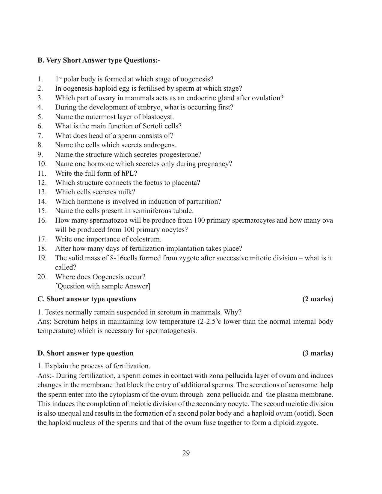 Tripura Board Class 12 Biology English Workbooks - Page 35