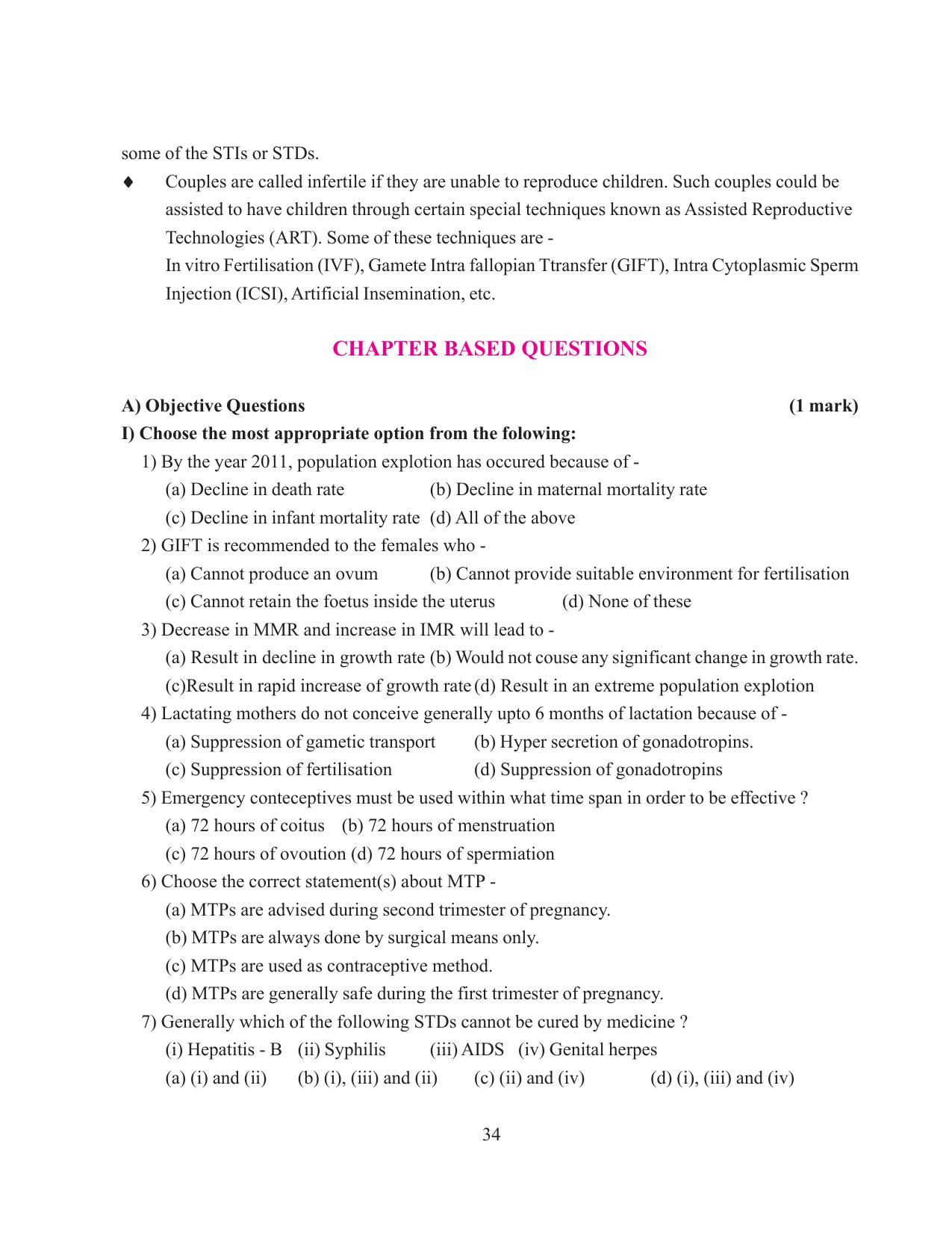 Tripura Board Class 12 Biology English Workbooks - Page 40