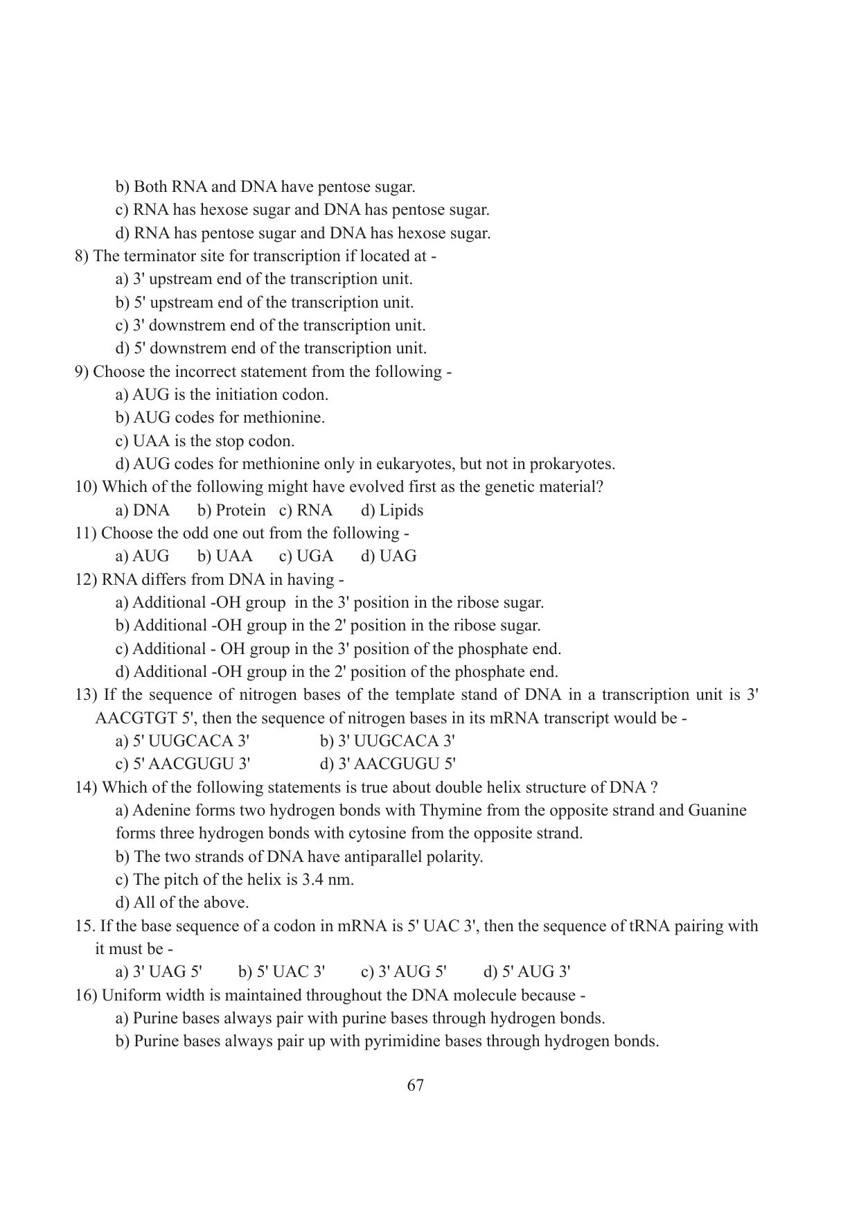 Tripura Board Class 12 Biology English Workbooks - Page 73