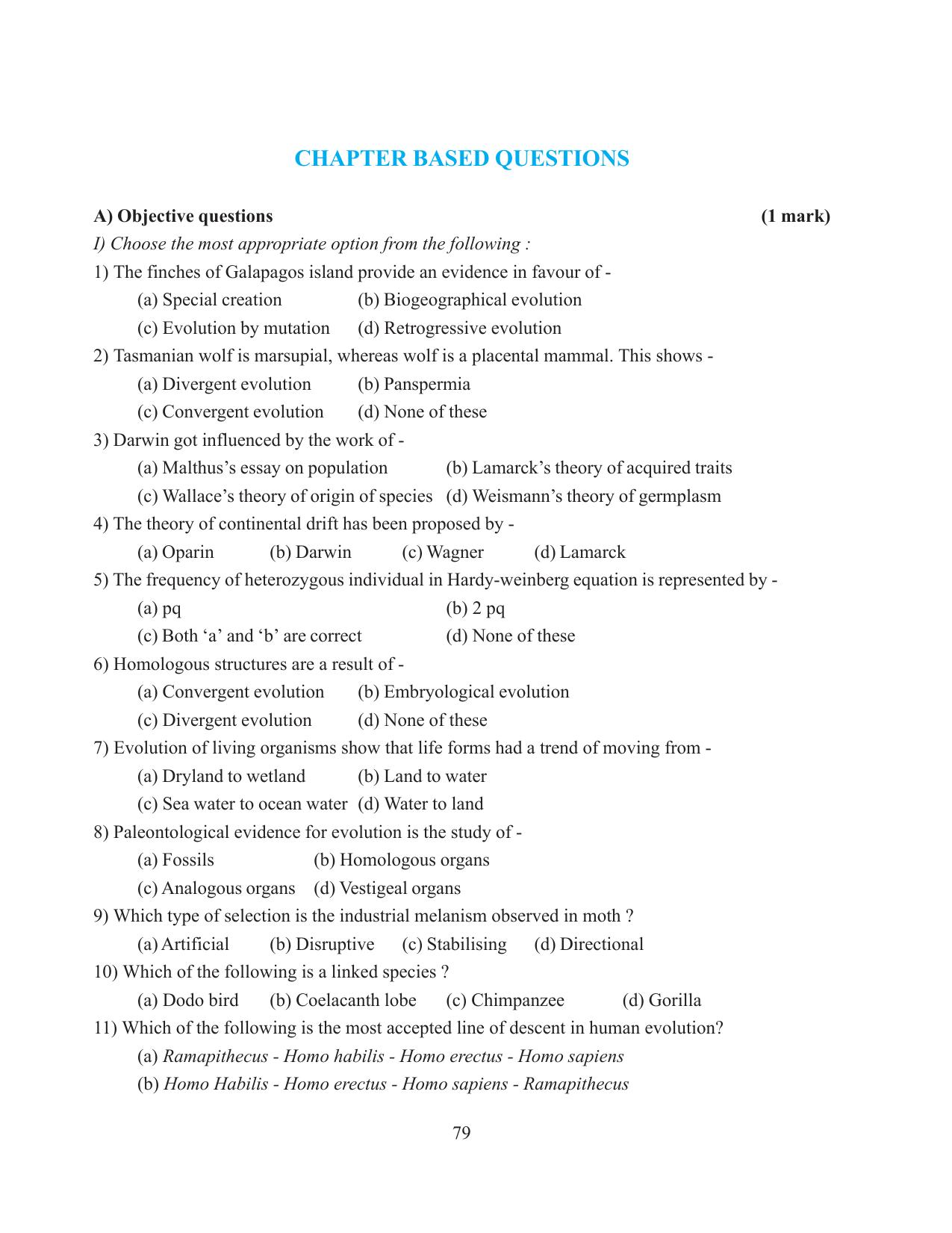 Tripura Board Class 12 Biology English Workbooks - Page 85