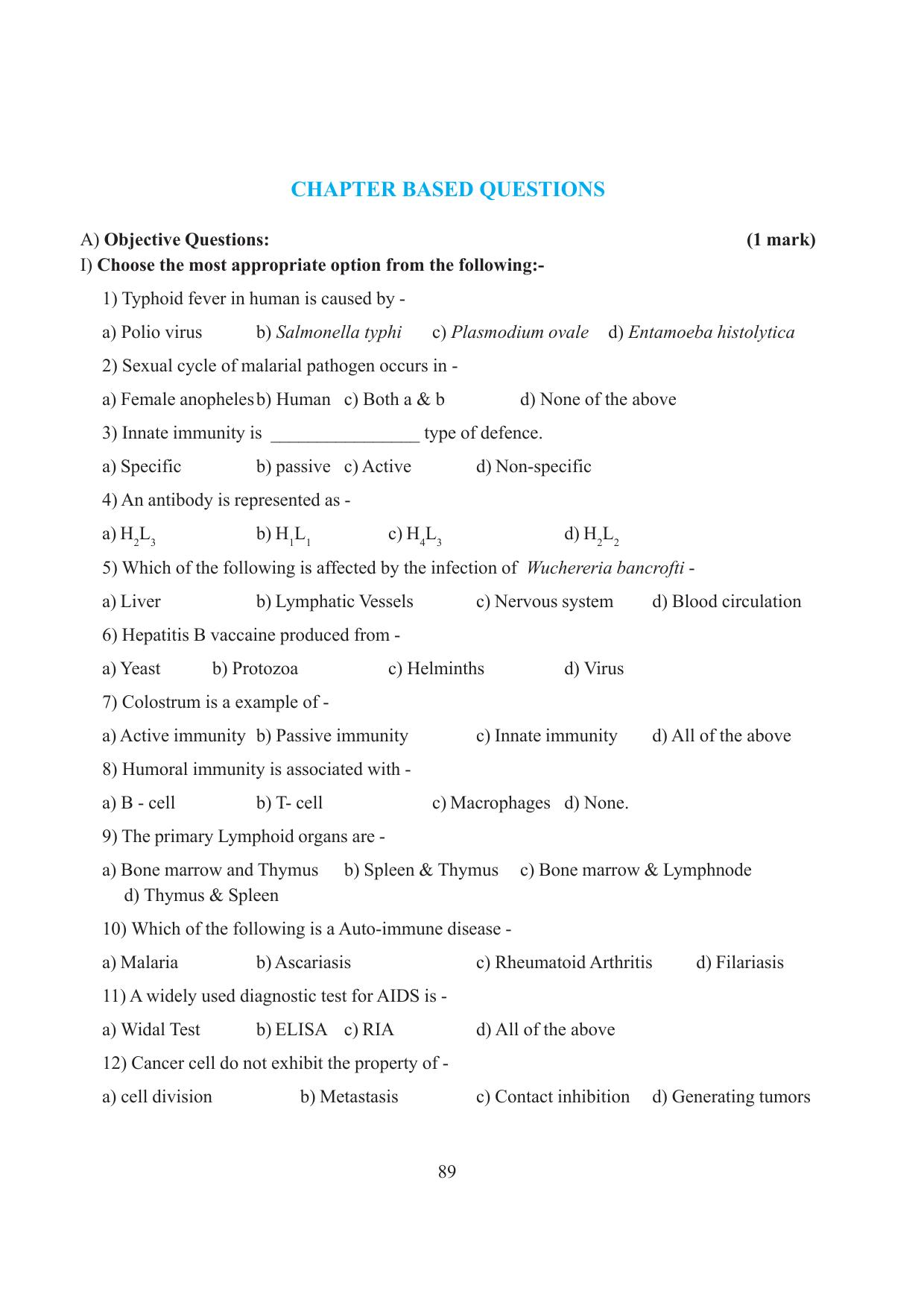 Tripura Board Class 12 Biology English Workbooks - Page 95