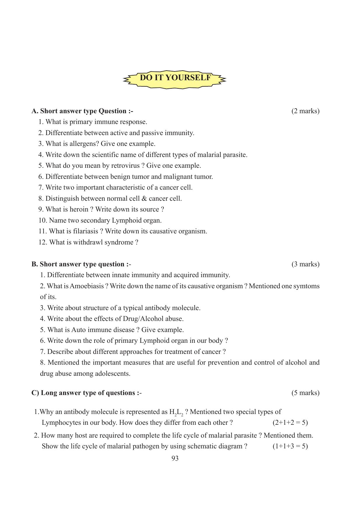 Tripura Board Class 12 Biology English Workbooks - Page 99