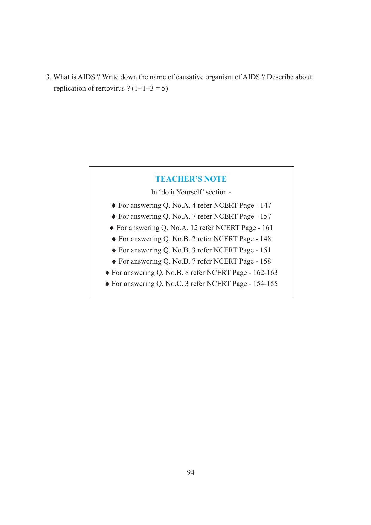Tripura Board Class 12 Biology English Workbooks - Page 100