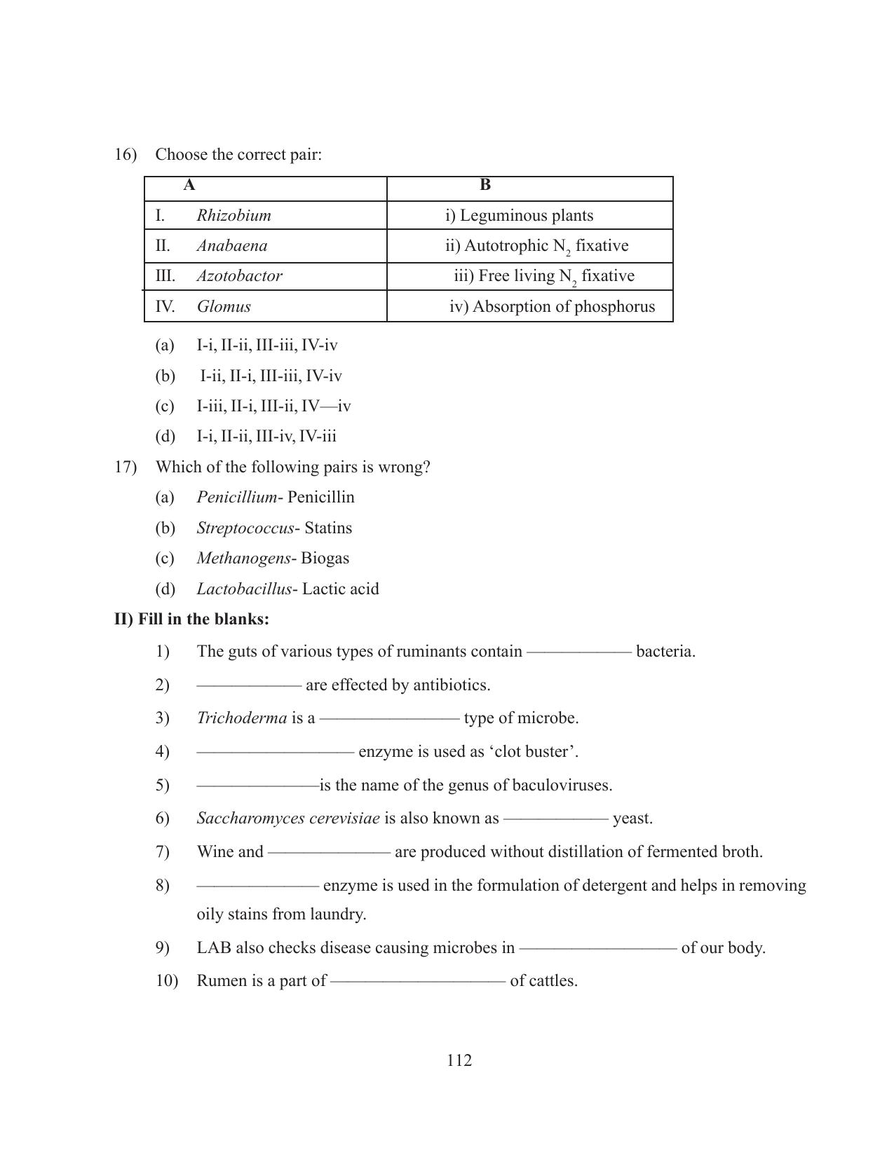 Tripura Board Class 12 Biology English Workbooks - Page 118