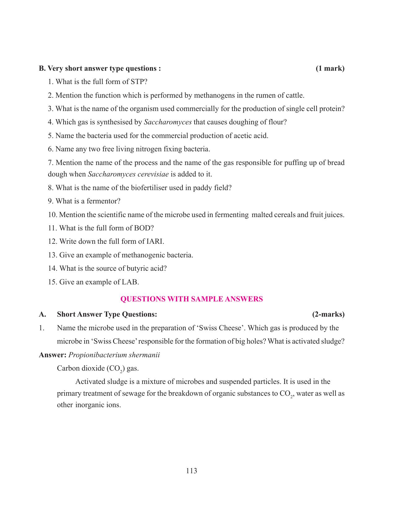 Tripura Board Class 12 Biology English Workbooks - Page 119