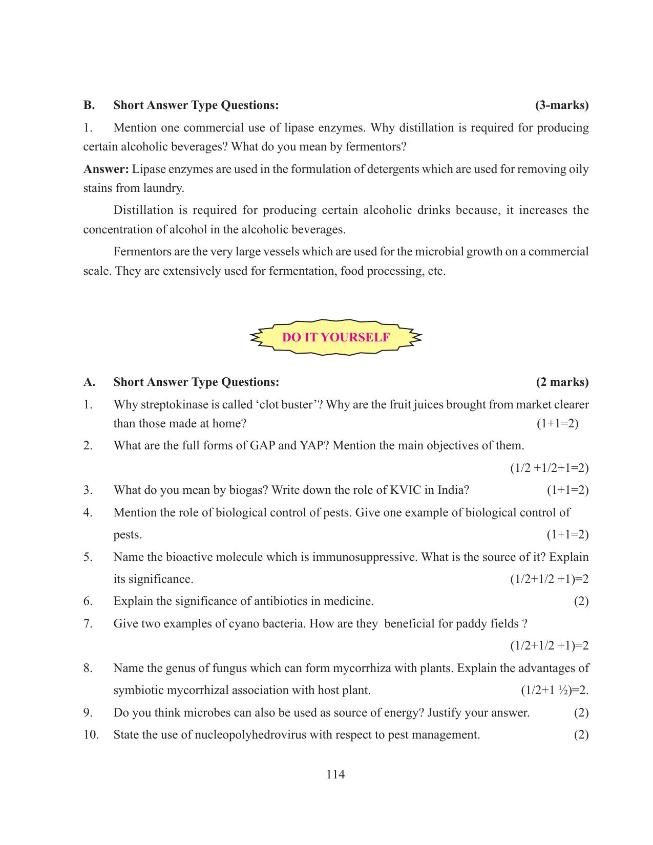 Tripura Board Class 12 Biology English Workbooks - Page 120