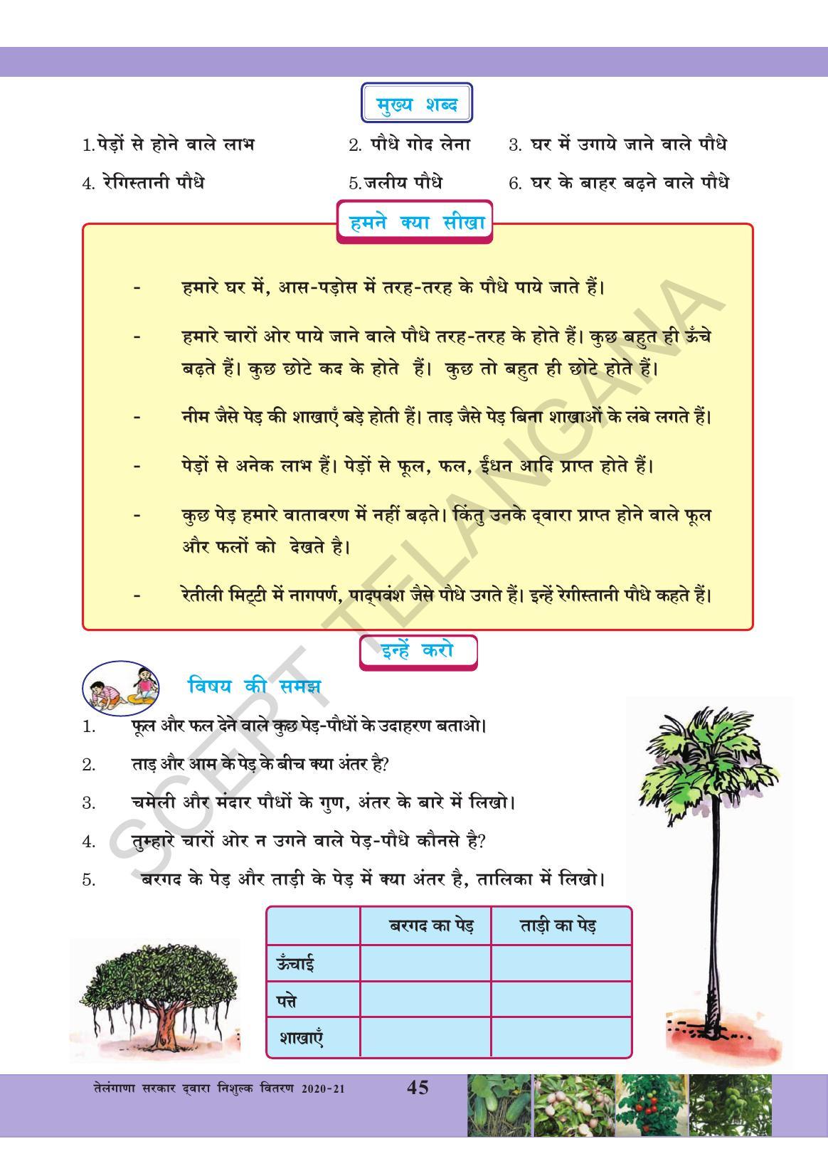TS SCERT Class 3 Environmental Science (Hindi Medium) Text Book - Page 56