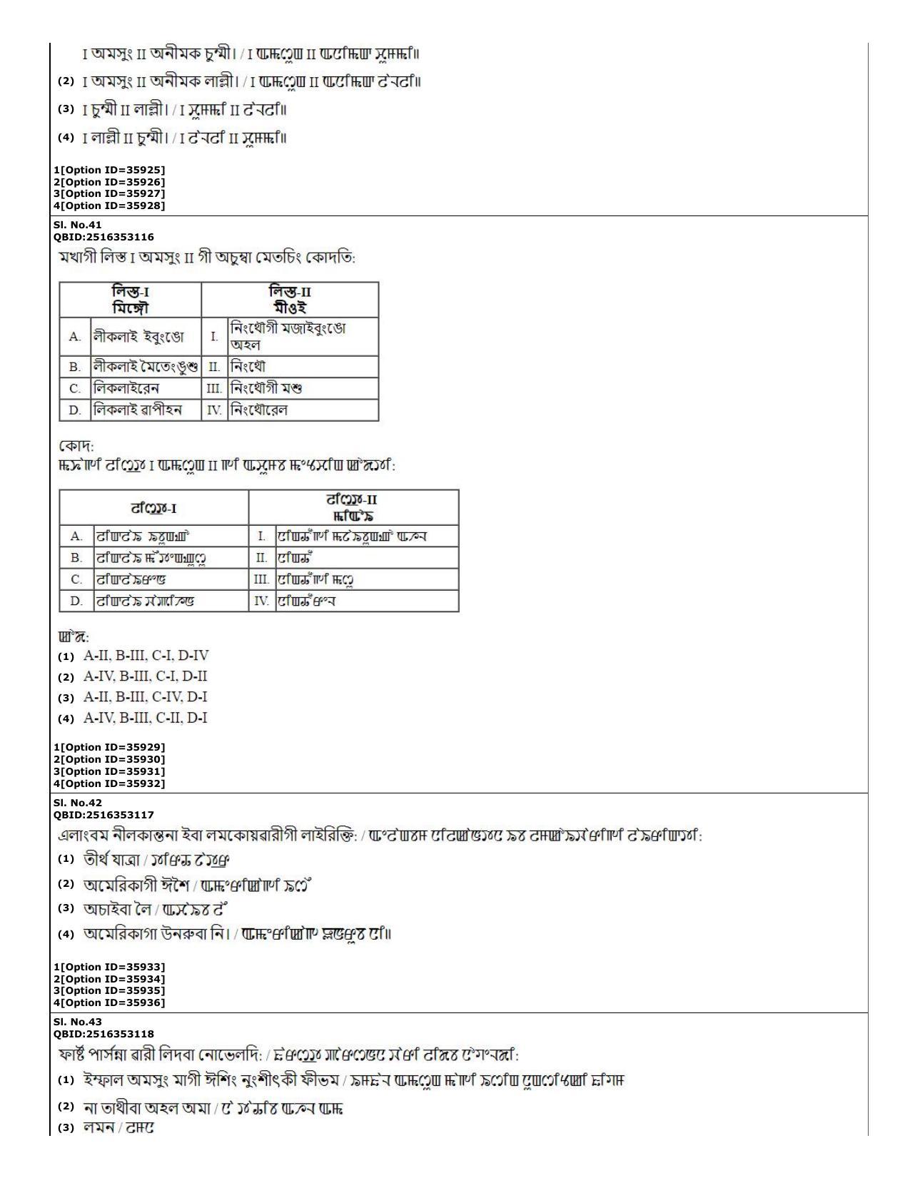 CUET (PG) 2022: PGQP-60 Manipuri (10-09-2022) Question Paper - Page 15