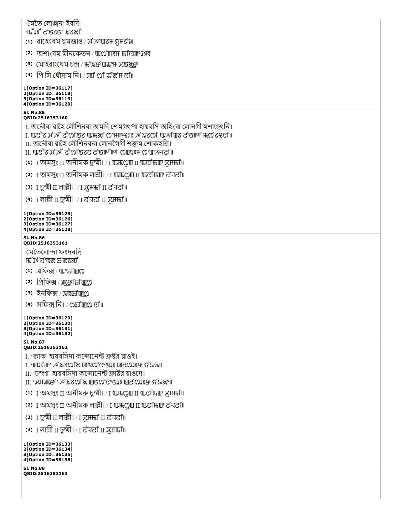 CUET (PG) 2022: PGQP-60 Manipuri (10-09-2022) Question Paper - Page 29