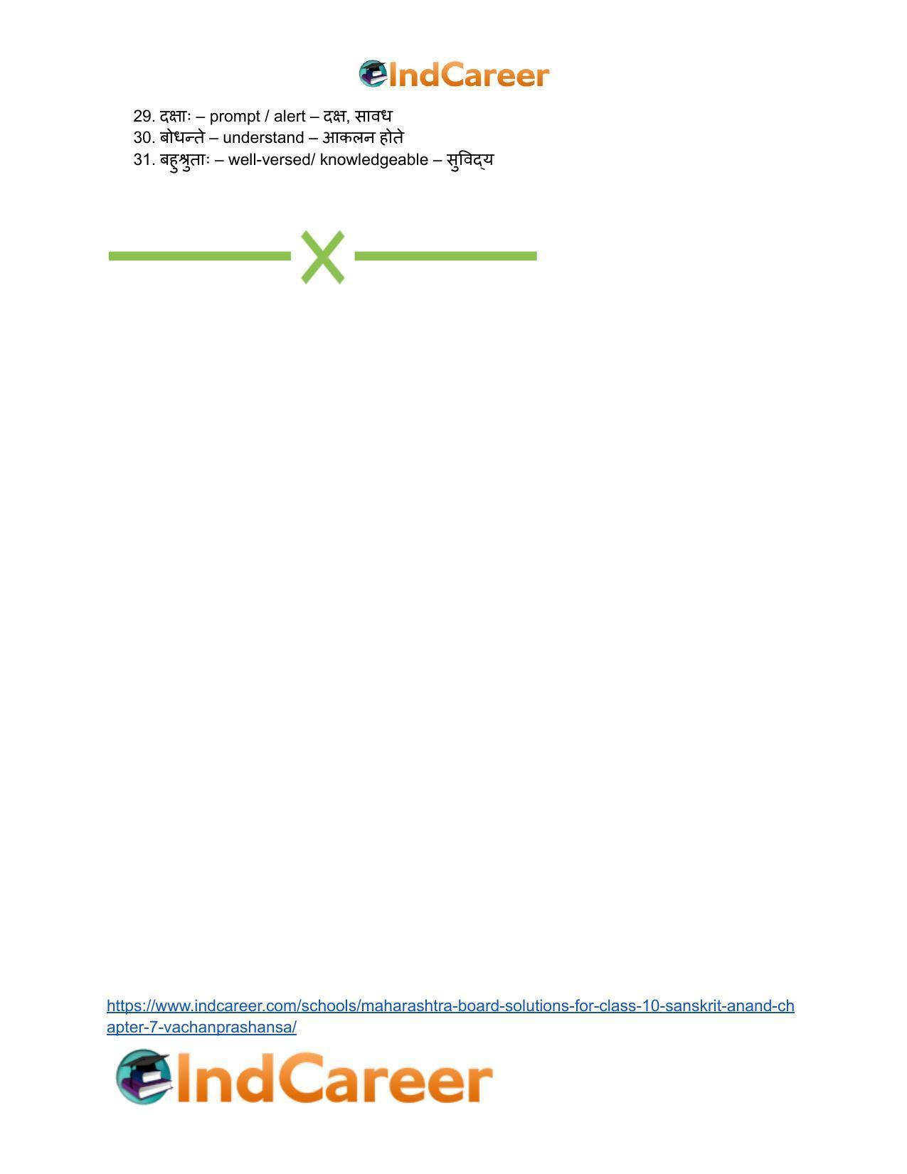 Maharashtra Board Solutions for Class 10- Sanskrit Anand: Chapter 7- वाचनप्रशंसा - Page 12