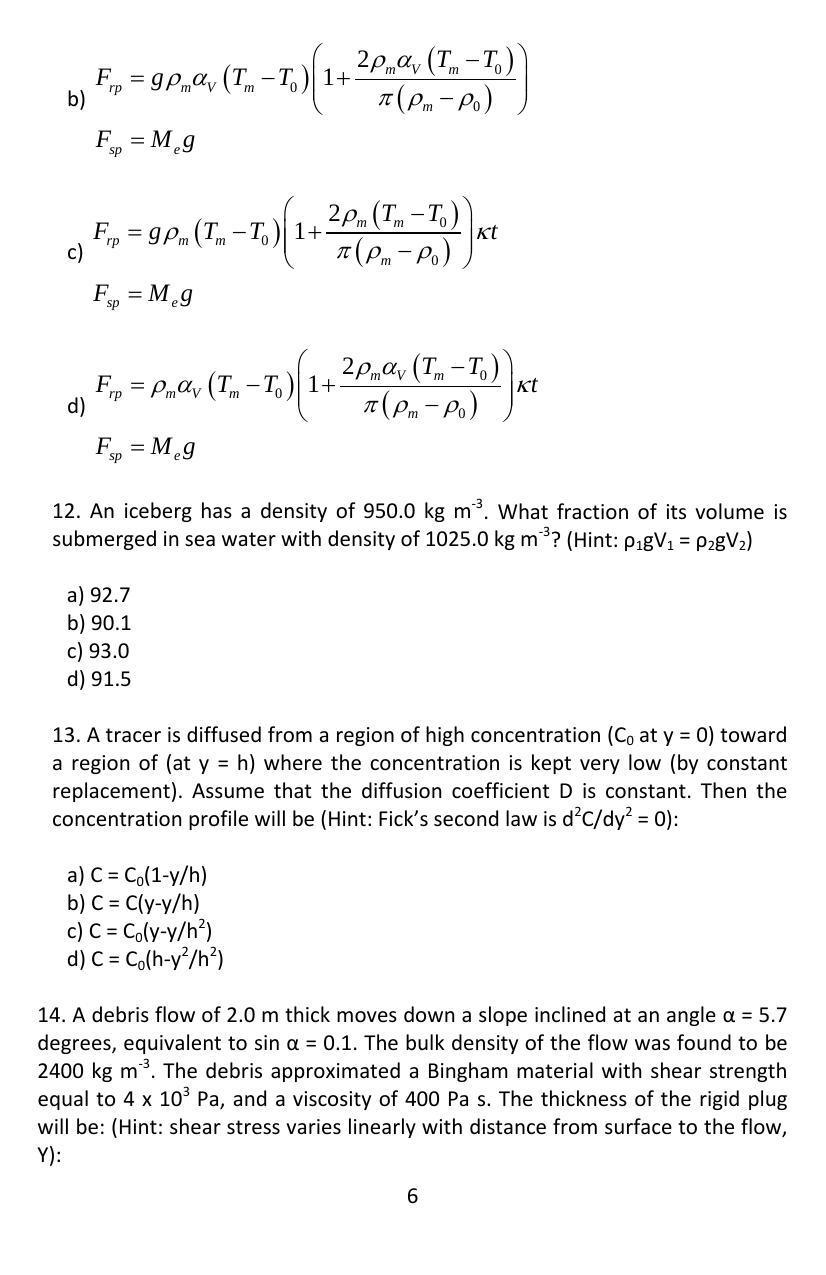 ISI Admission Test JRF in Geology GEA 2016 Sample Paper - Page 4