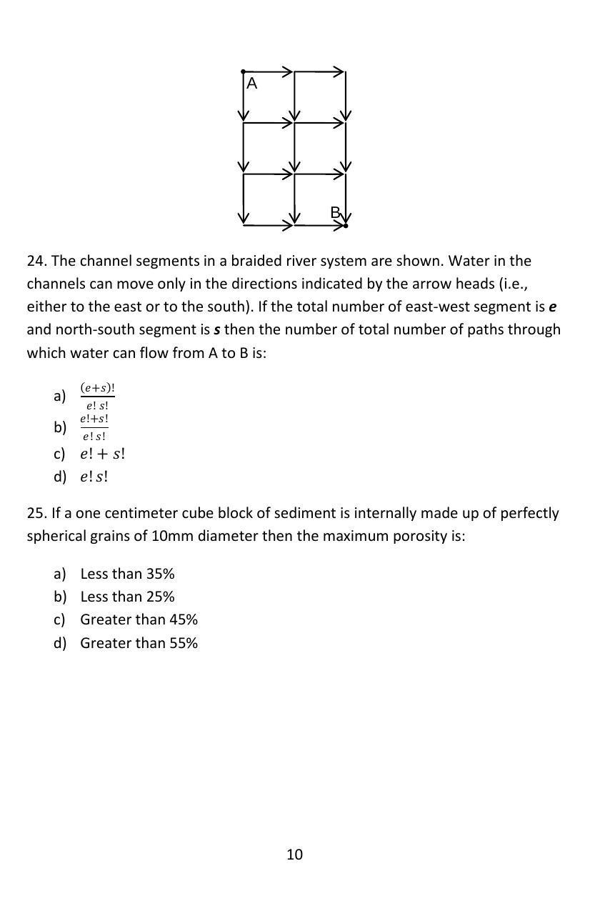 ISI Admission Test JRF in Geology GEA 2016 Sample Paper - Page 8