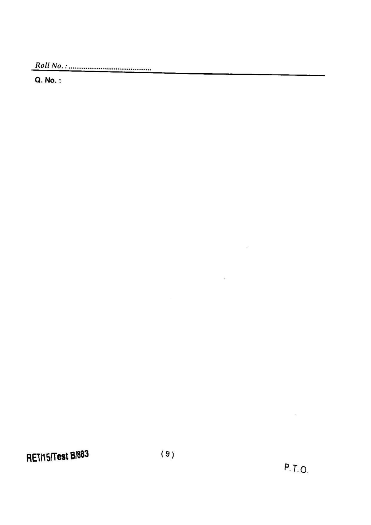 BHU RET GEOLOGY 2015 Question Paper - Page 11