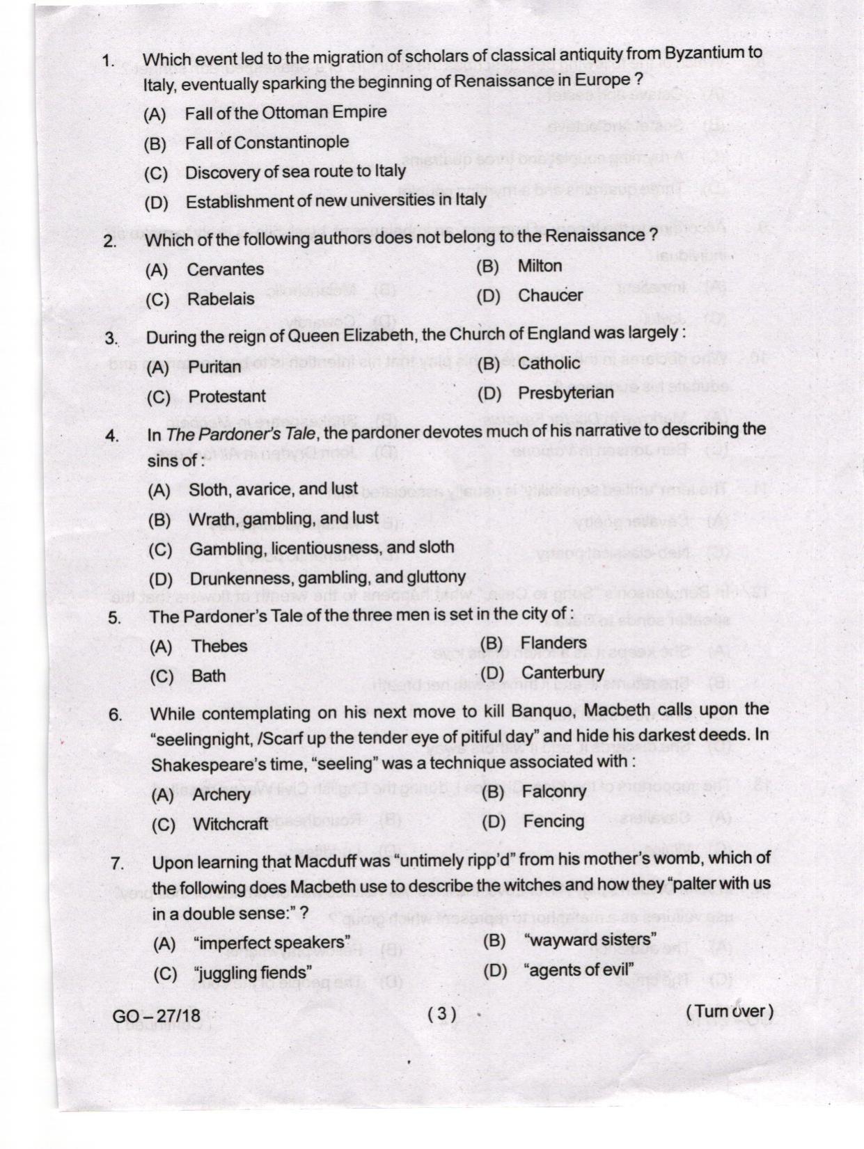 Odisha CPET 2024 ENGLISH Question Paper - Page 3