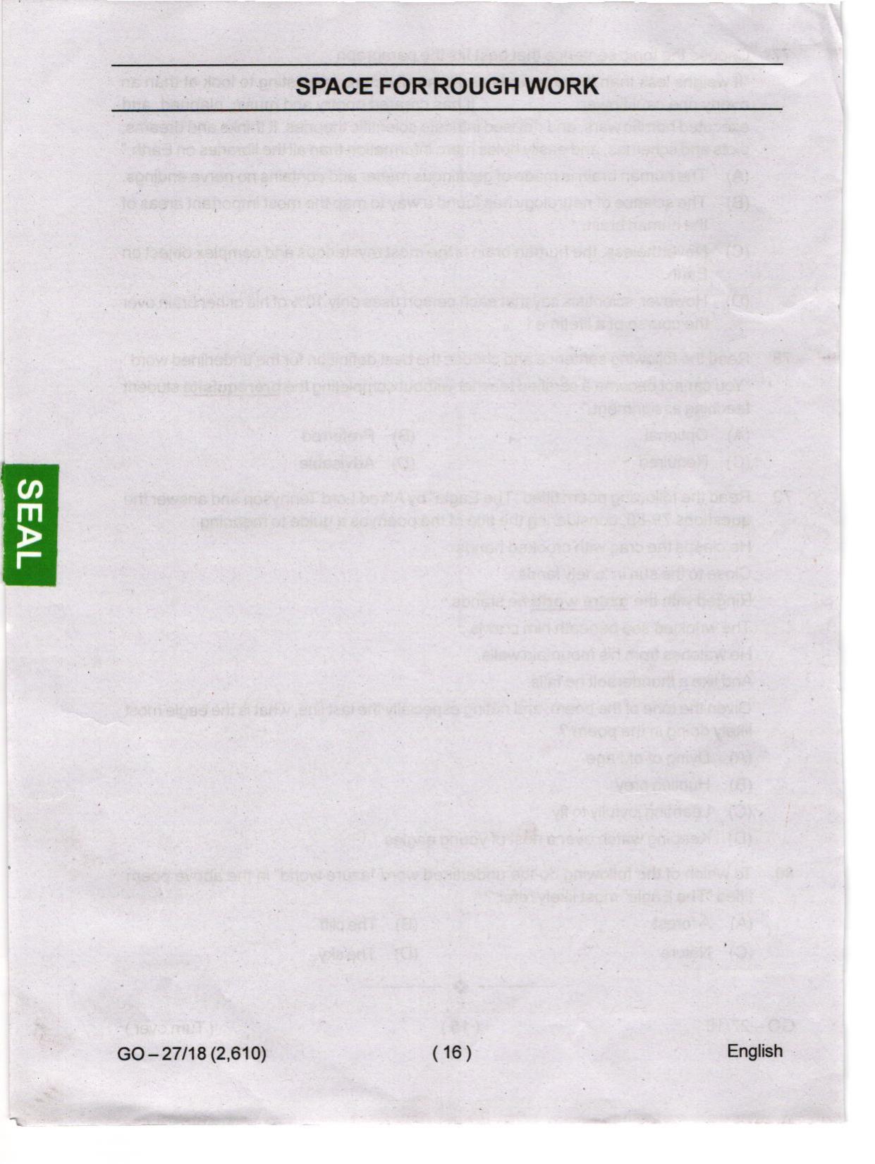 Odisha CPET 2024 ENGLISH Question Paper - Page 16