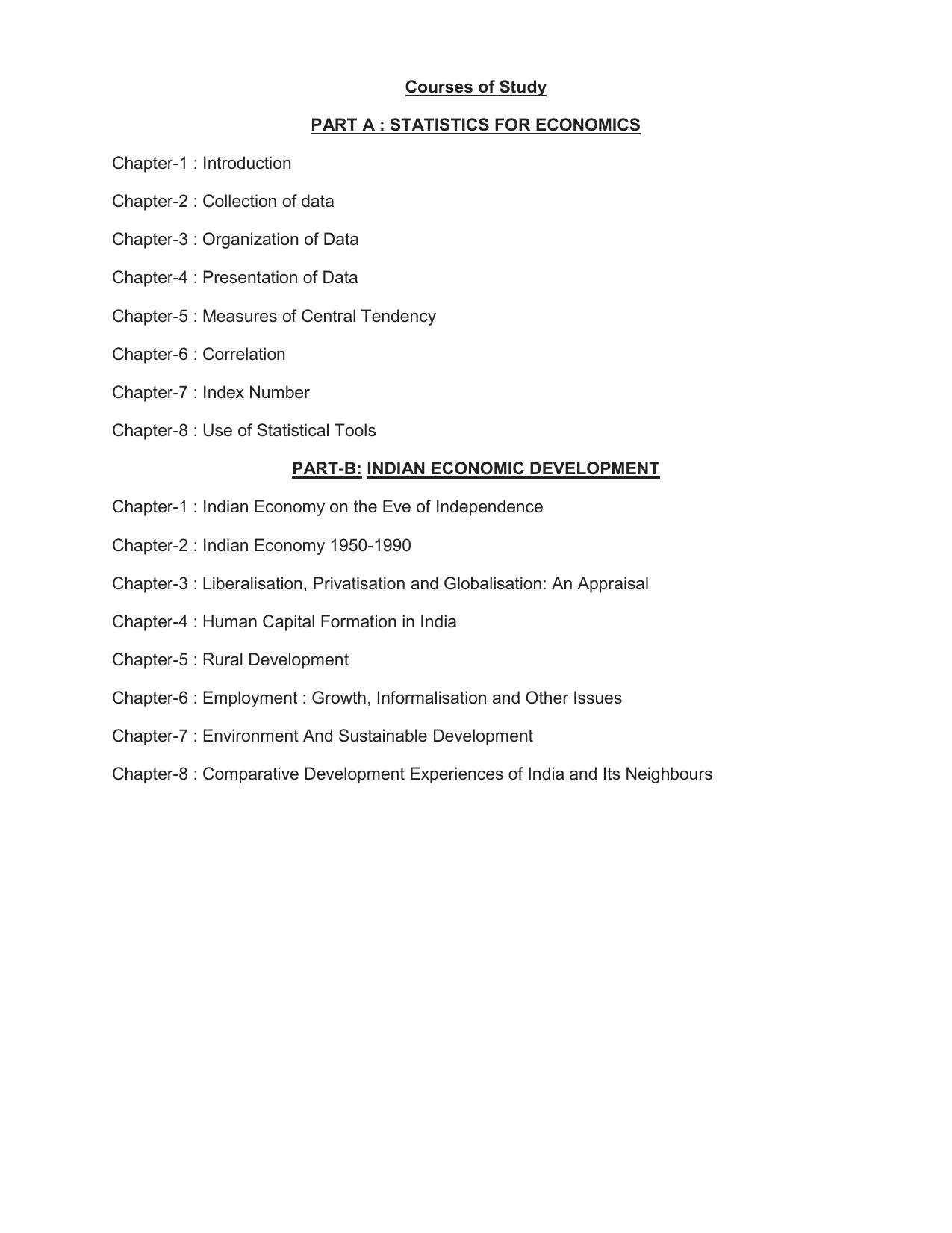 HP Board Class 11th Syllabus for Econimics - Page 2