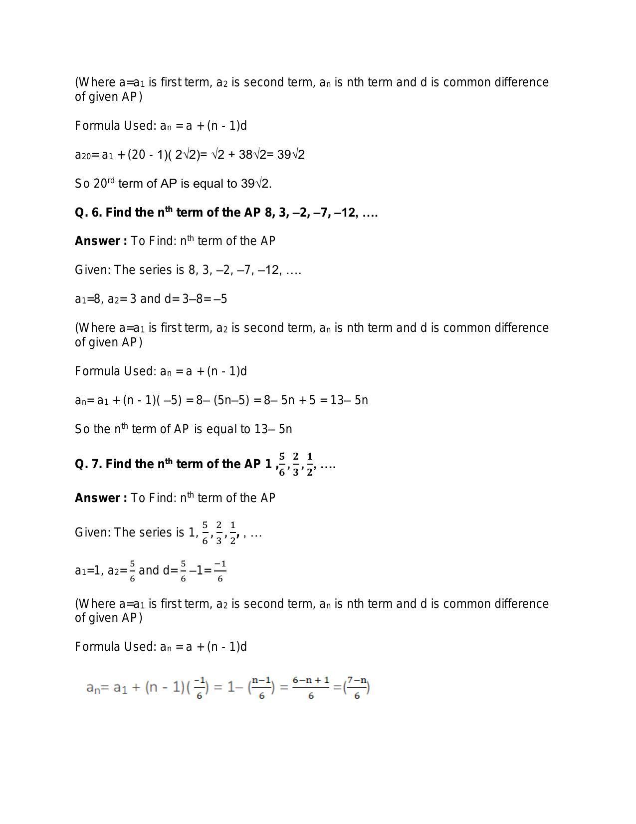 Chapter 11: Arithmetic Progression: RS Aggarwal Class 11 Solutions - Page 5