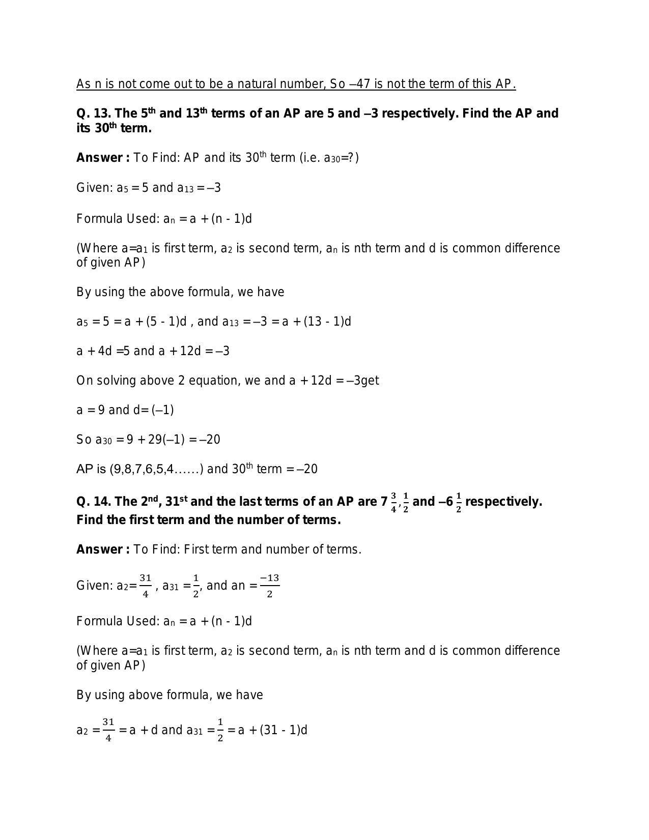 Chapter 11: Arithmetic Progression: RS Aggarwal Class 11 Solutions - Page 9