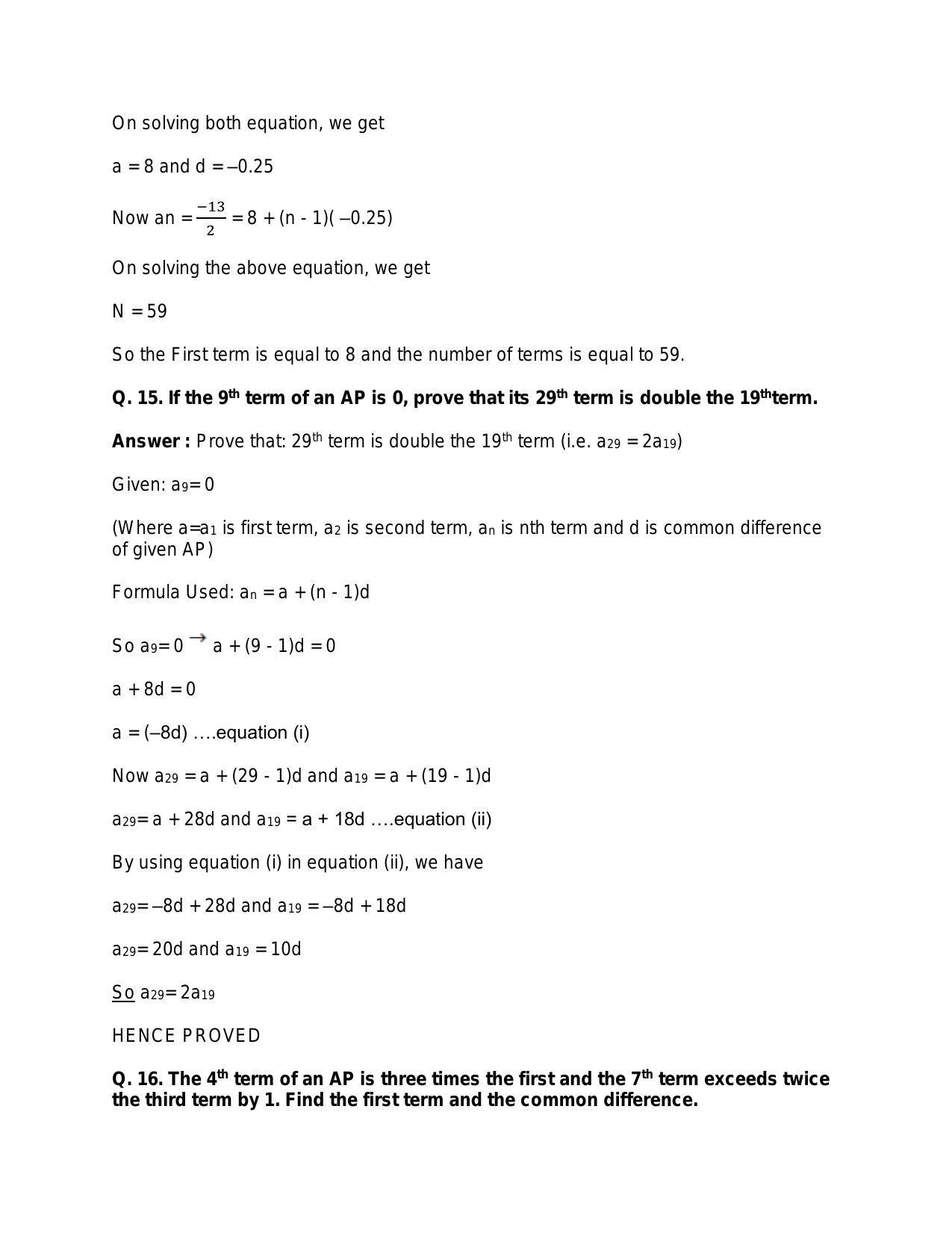 Chapter 11: Arithmetic Progression: RS Aggarwal Class 11 Solutions - Page 10