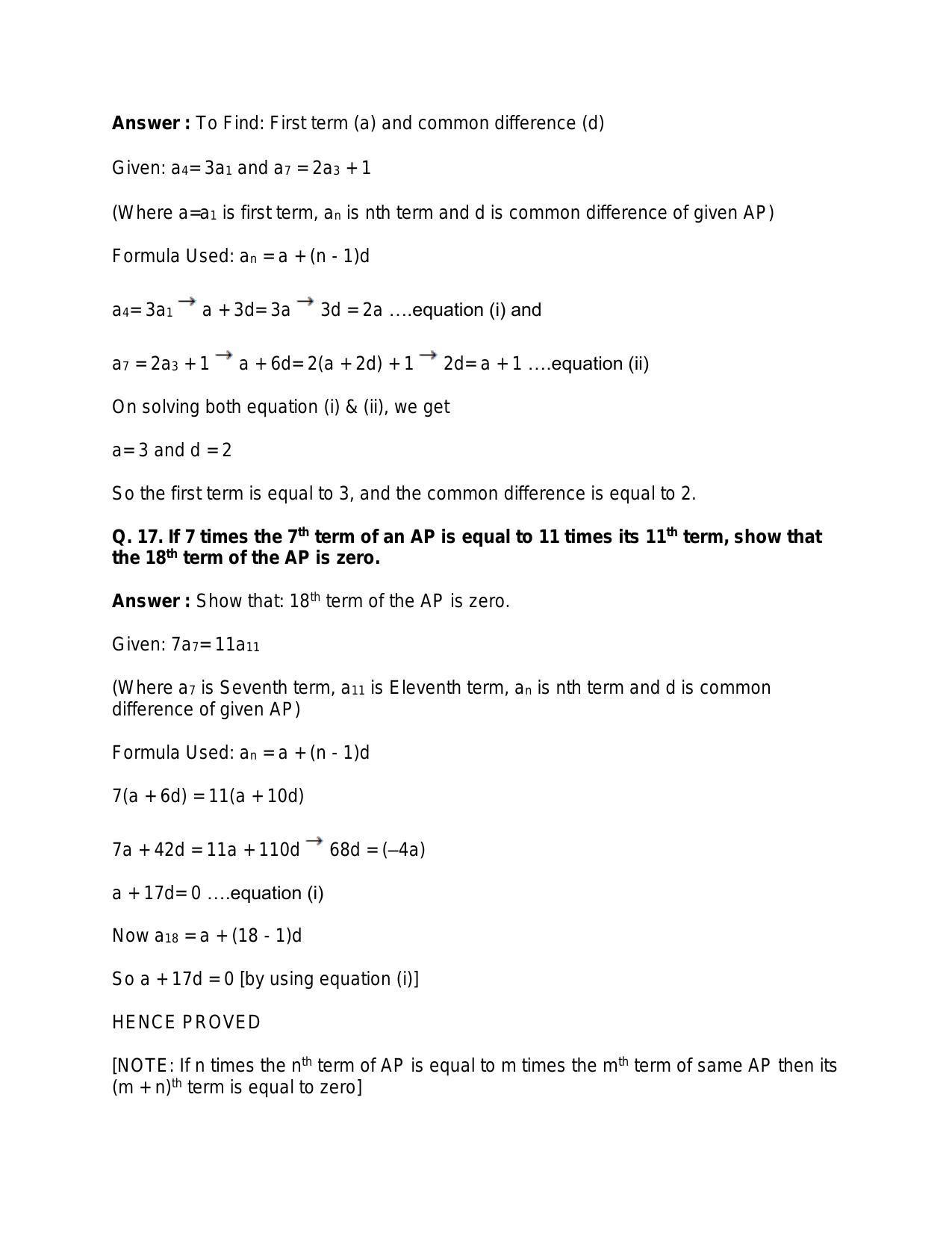 Chapter 11: Arithmetic Progression: RS Aggarwal Class 11 Solutions - Page 11