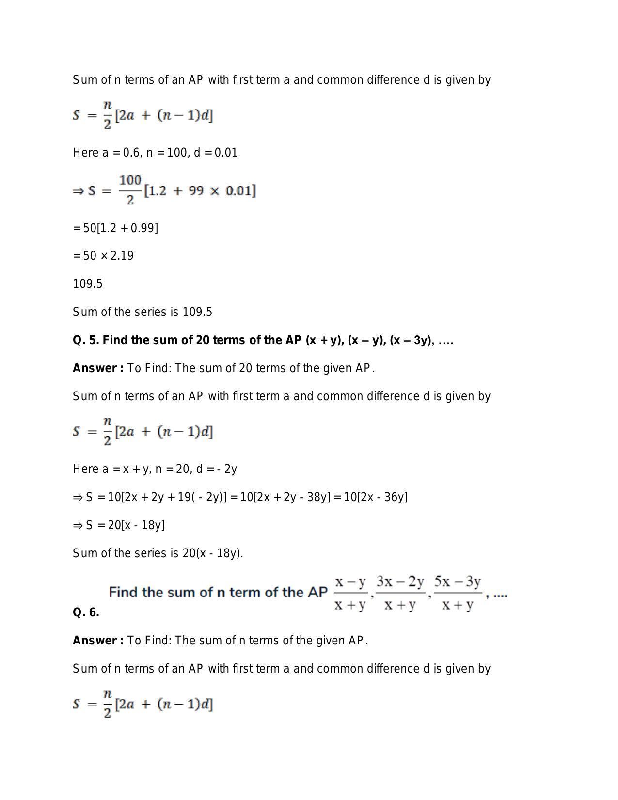 Chapter 11: Arithmetic Progression: RS Aggarwal Class 11 Solutions - Page 24