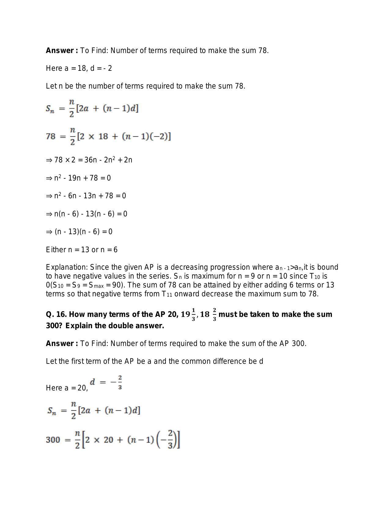 Chapter 11: Arithmetic Progression: RS Aggarwal Class 11 Solutions - Page 30
