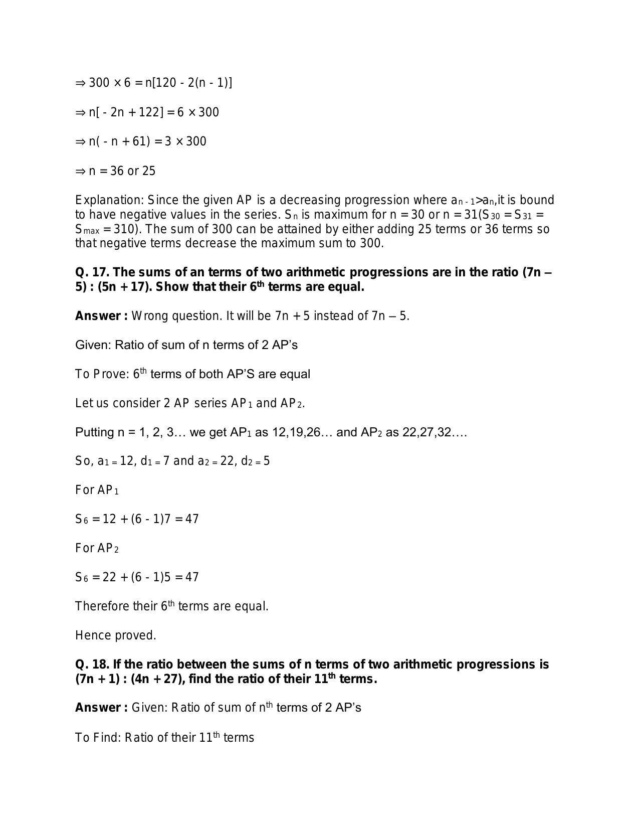 Chapter 11: Arithmetic Progression: RS Aggarwal Class 11 Solutions - Page 31