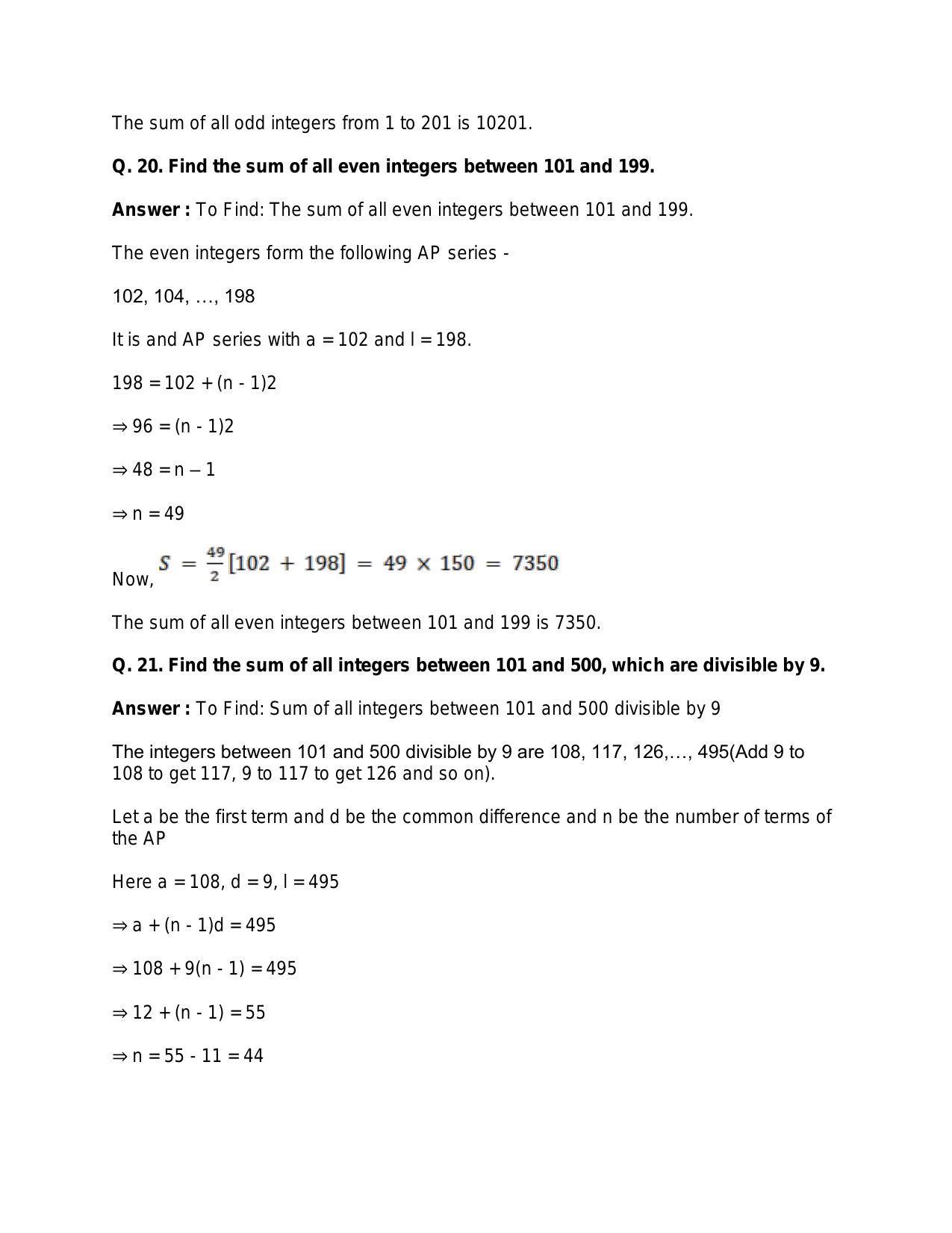 Chapter 11: Arithmetic Progression: RS Aggarwal Class 11 Solutions - Page 33