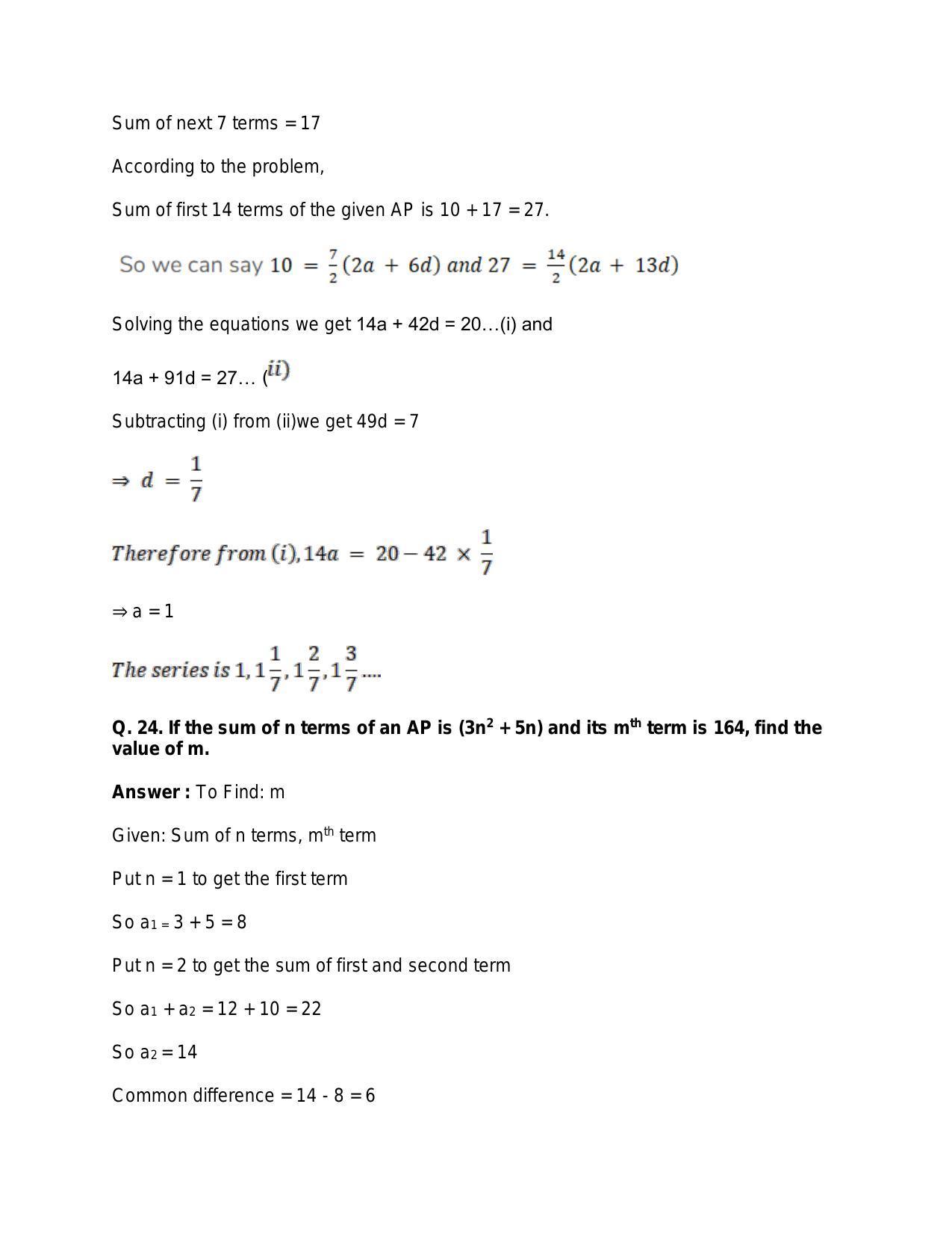 Chapter 11: Arithmetic Progression: RS Aggarwal Class 11 Solutions - Page 35