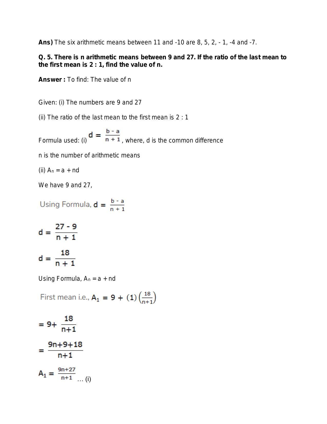 Chapter 11: Arithmetic Progression: RS Aggarwal Class 11 Solutions - Page 58