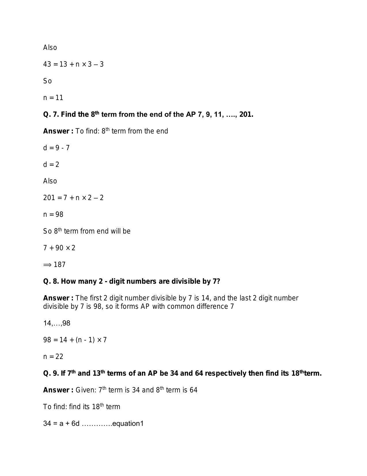 Chapter 11: Arithmetic Progression: RS Aggarwal Class 11 Solutions - Page 79