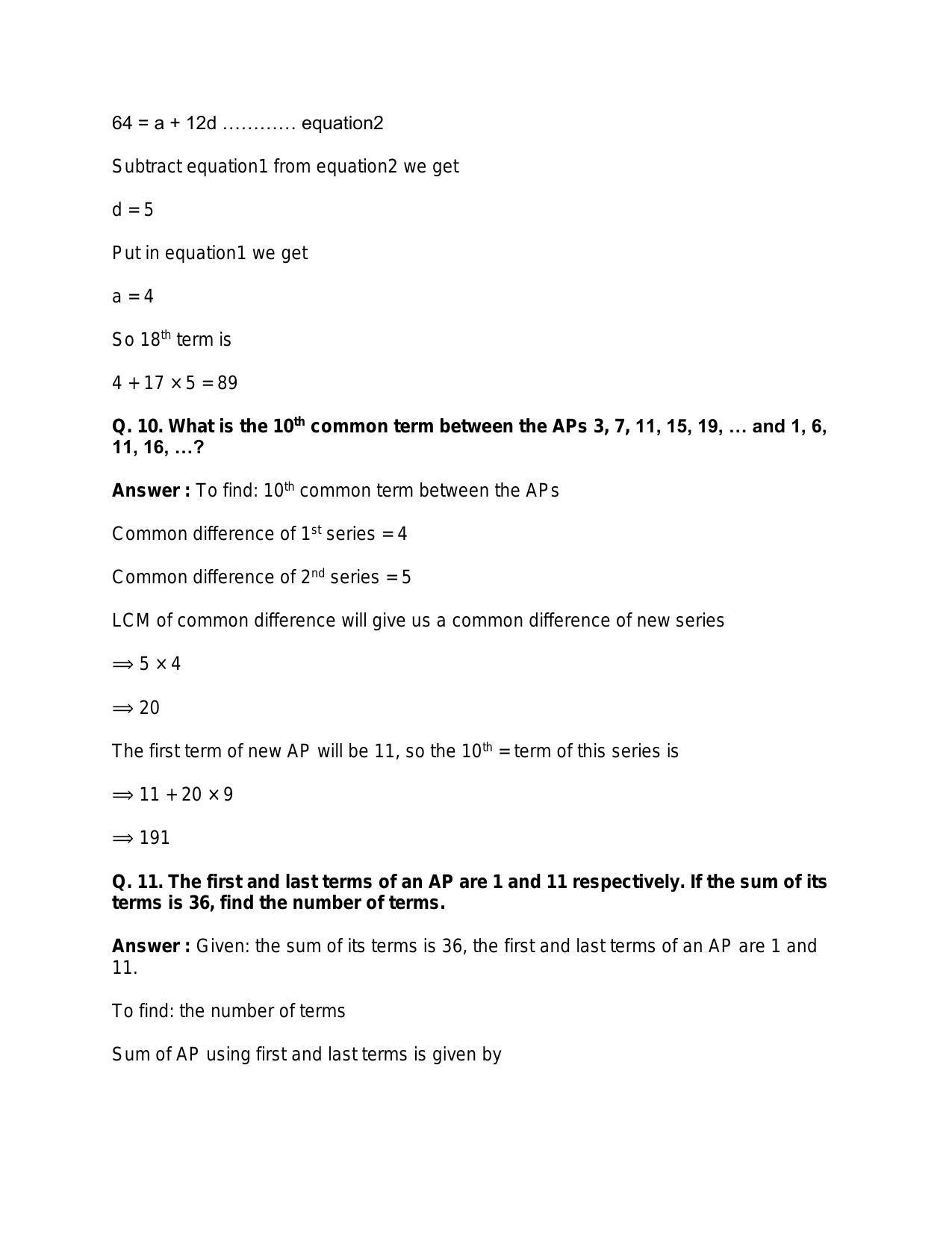 Chapter 11: Arithmetic Progression: RS Aggarwal Class 11 Solutions - Page 80