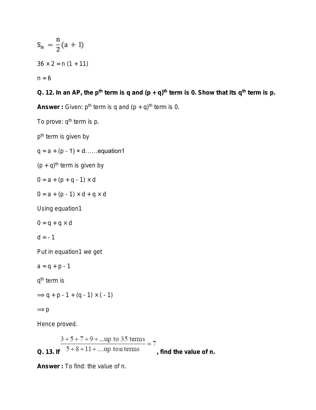Chapter 11: Arithmetic Progression: RS Aggarwal Class 11 Solutions - Page 81