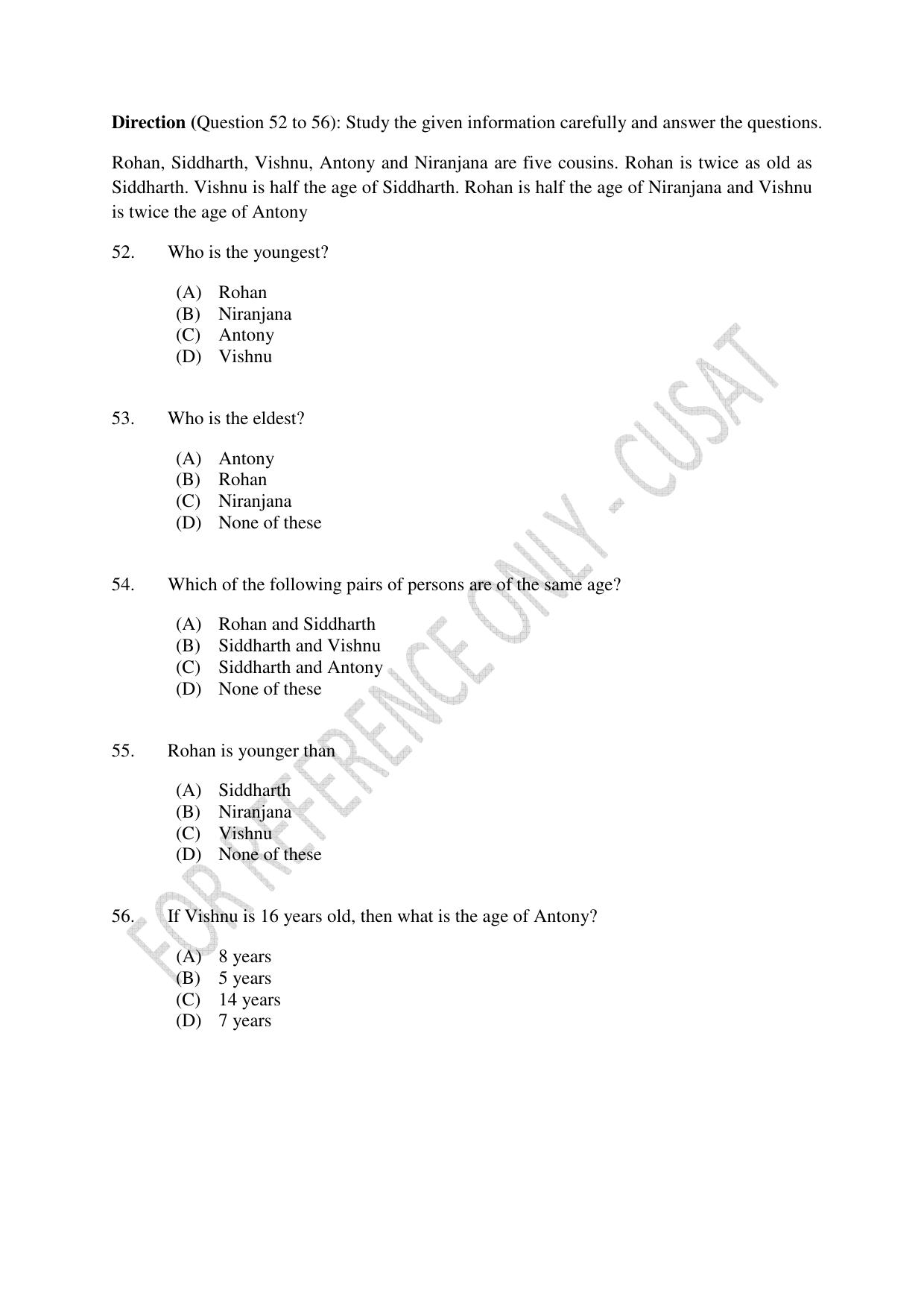 CUSAT CAT 2023 3 YEAR LLB Question Paper - Page 10