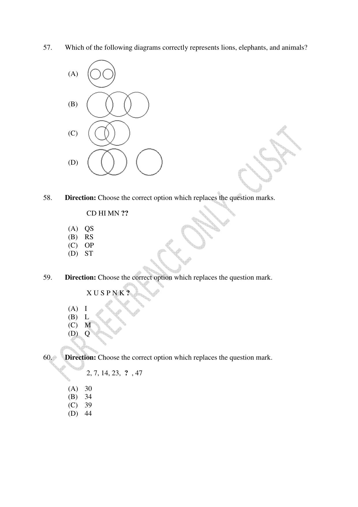 CUSAT CAT 2023 3 YEAR LLB Question Paper - Page 11