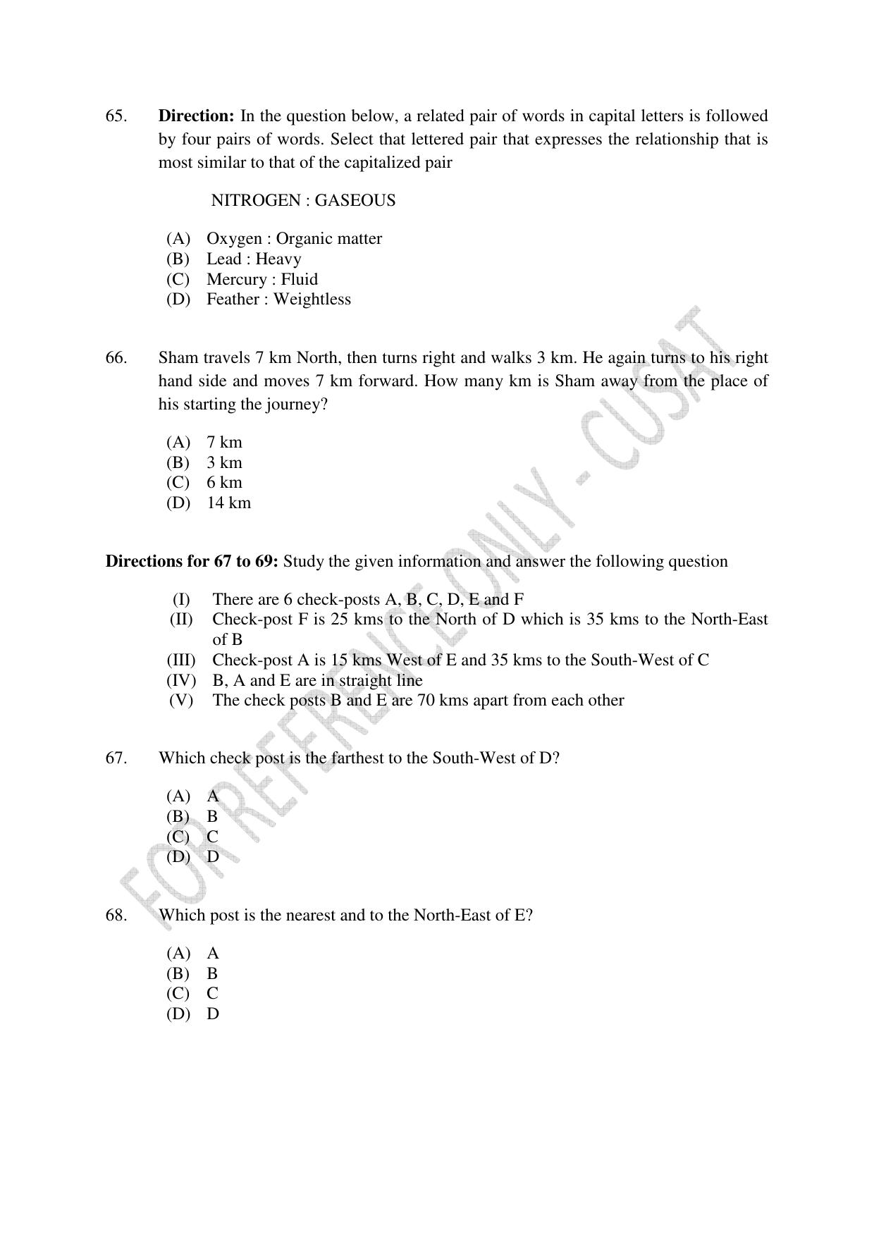 CUSAT CAT 2023 3 YEAR LLB Question Paper - Page 13