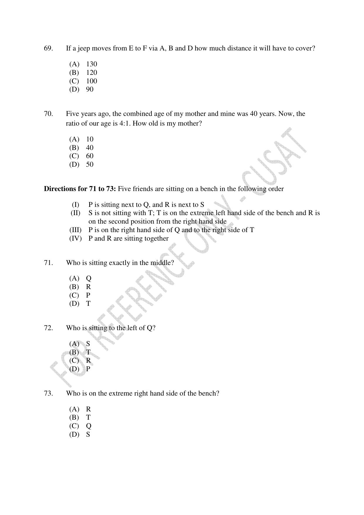 CUSAT CAT 2023 3 YEAR LLB Question Paper - Page 14