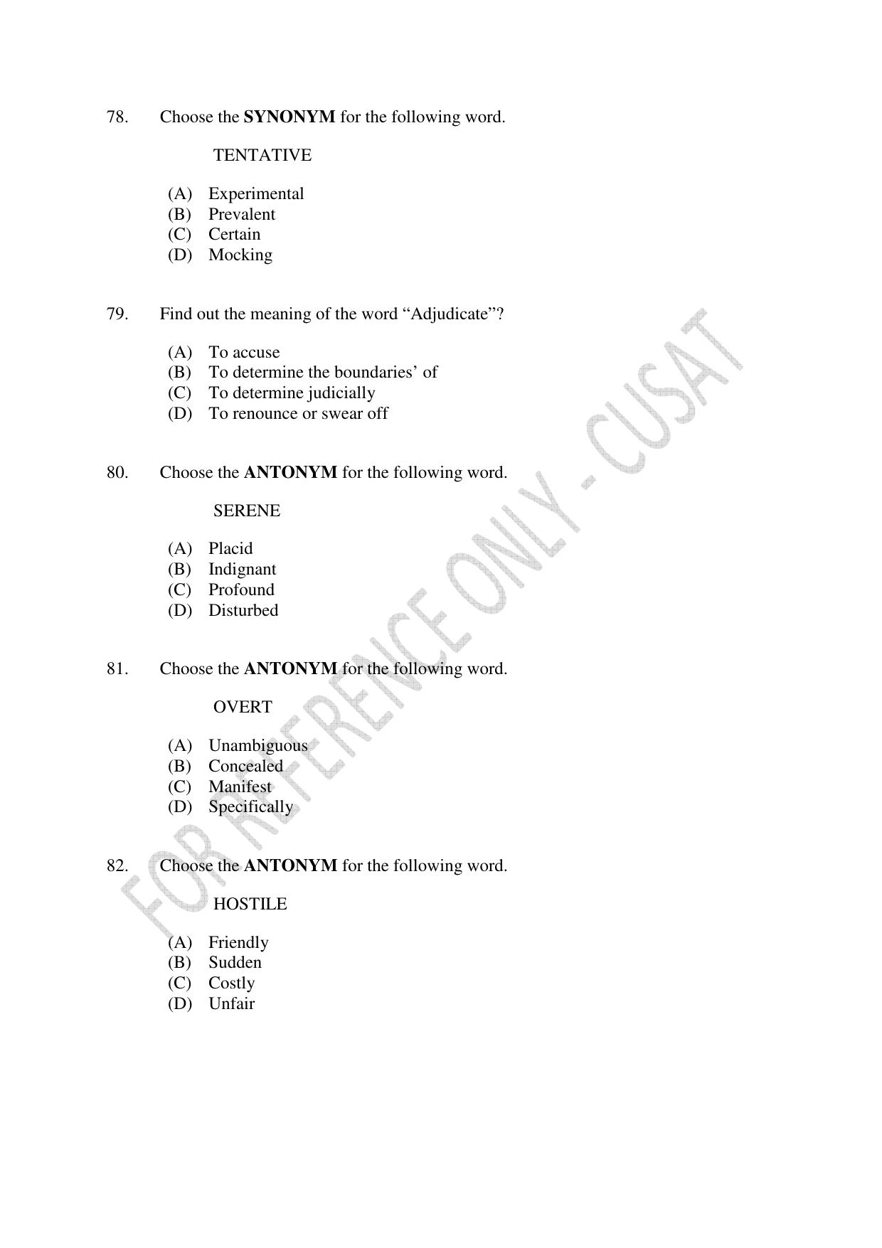 CUSAT CAT 2023 3 YEAR LLB Question Paper - Page 16