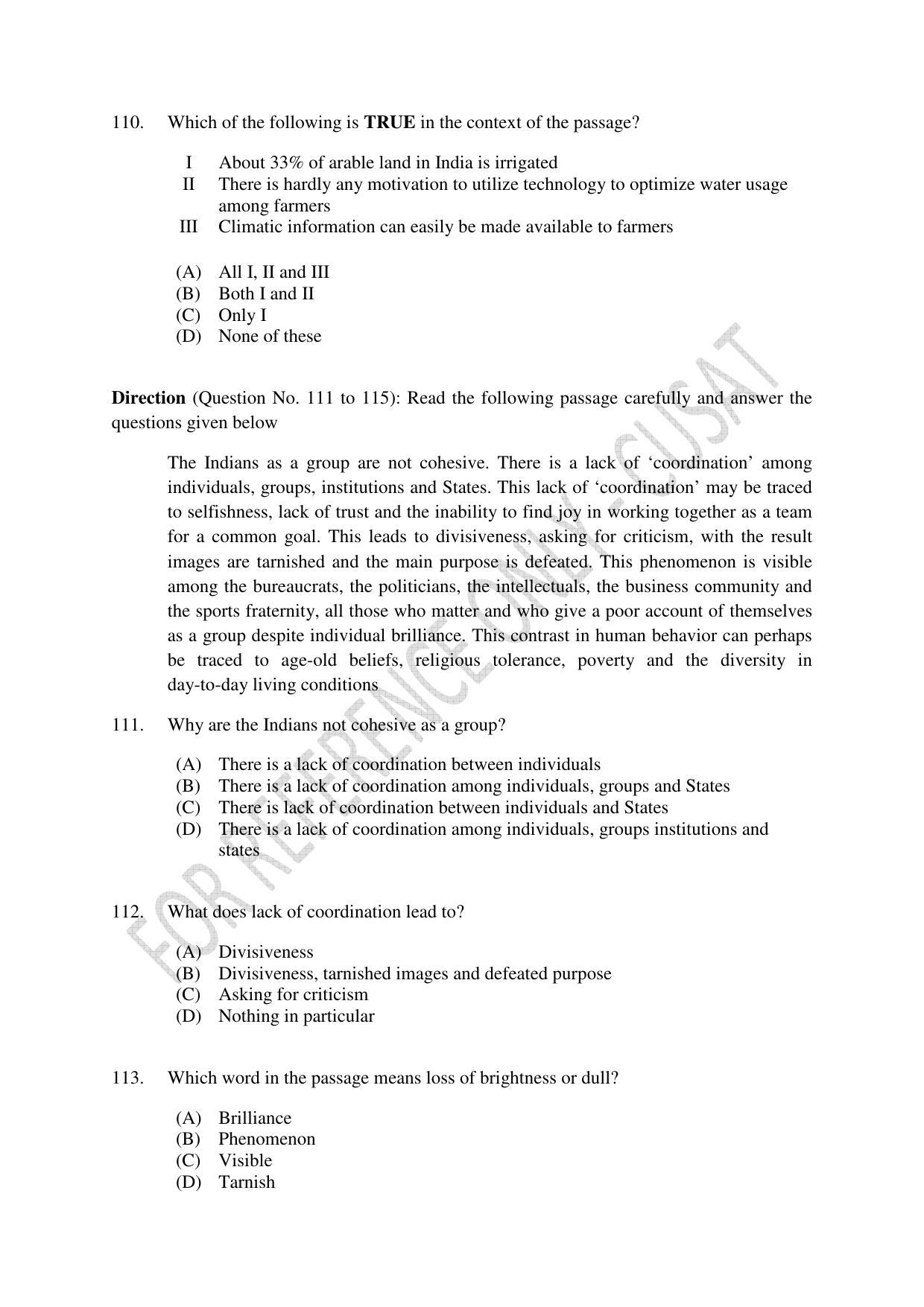 CUSAT CAT 2023 3 YEAR LLB Question Paper - Page 24