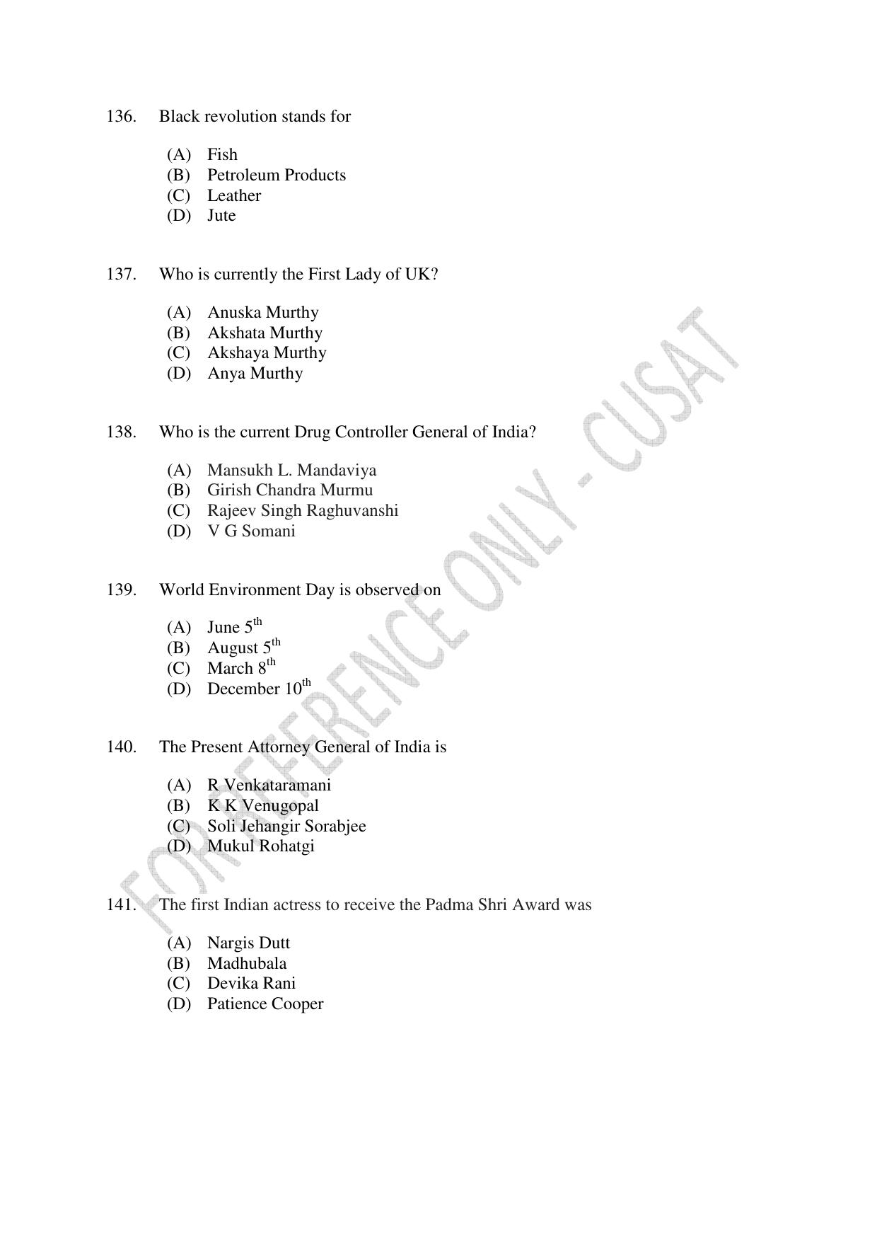 CUSAT CAT 2023 3 YEAR LLB Question Paper - Page 30