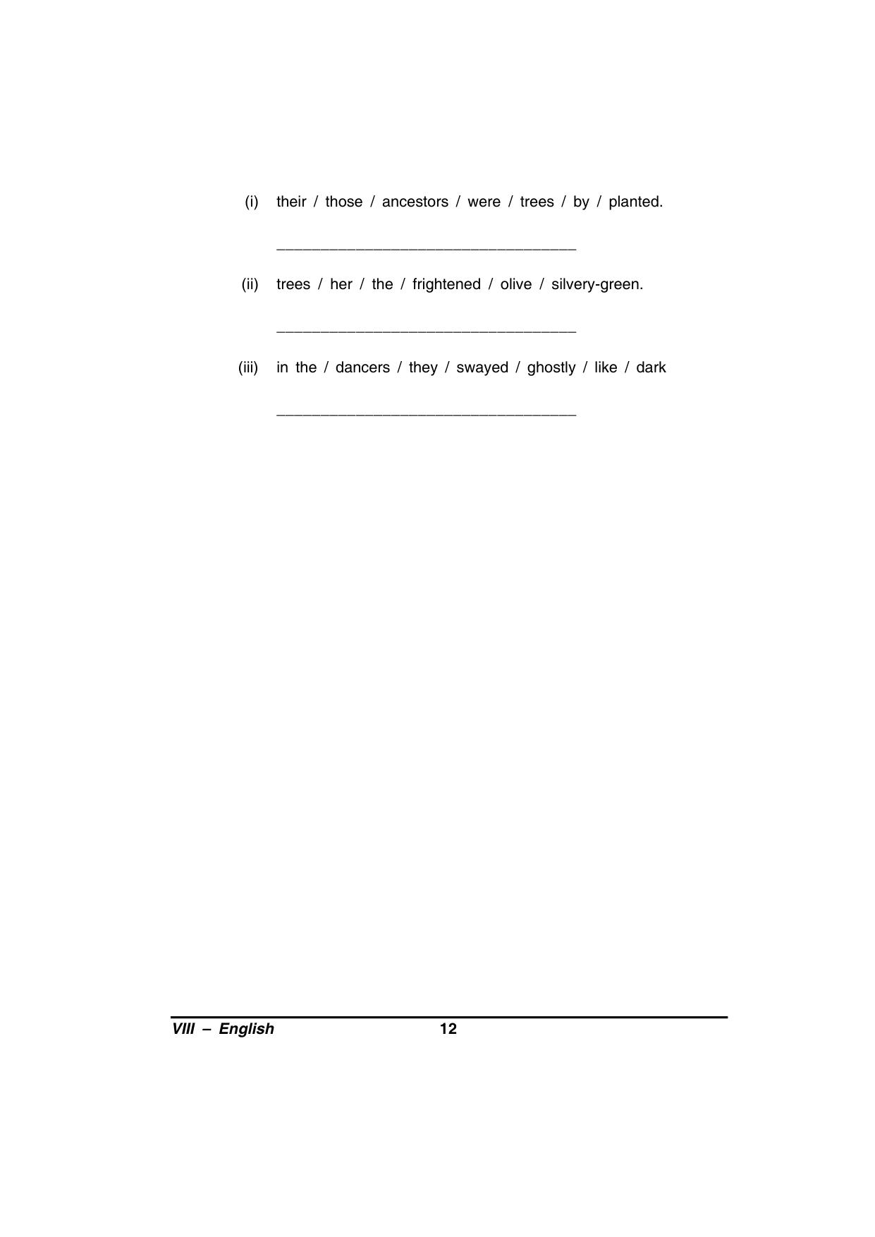 CBSE Worksheets for Class 8 English Assignment 73 - Page 2