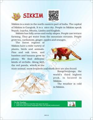 NCERT Book for Class 2 English (Raindrops):Chapter 15-Sikkim