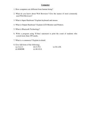 CBSE Worksheets for Class 8 Computer Science Assignment 5