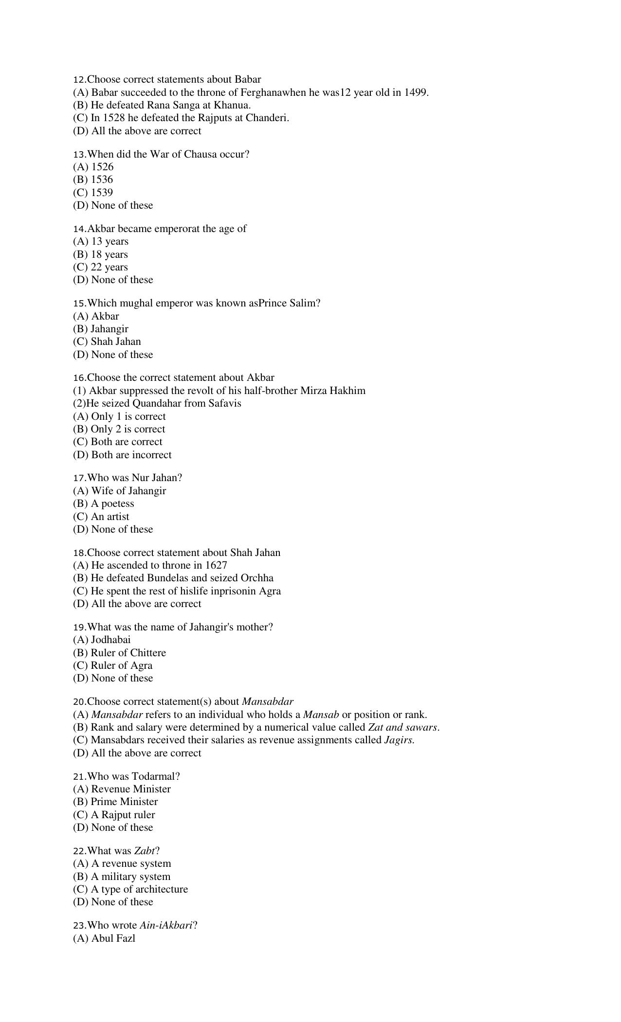 CBSE Worksheets for Class 7 Geography Thousand years Assignment 1 - Page 2