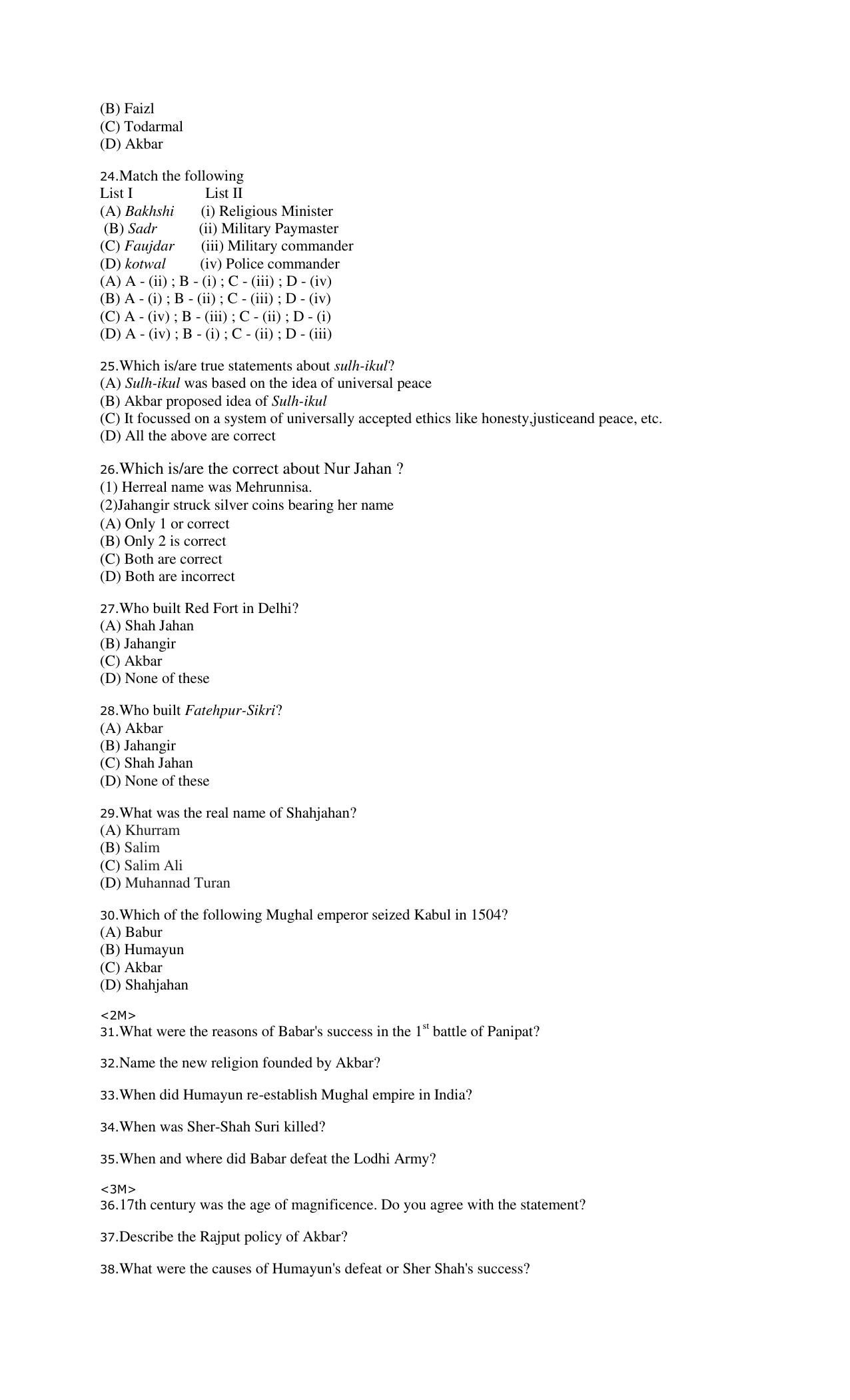 CBSE Worksheets for Class 7 Geography Thousand years Assignment 1 - Page 3